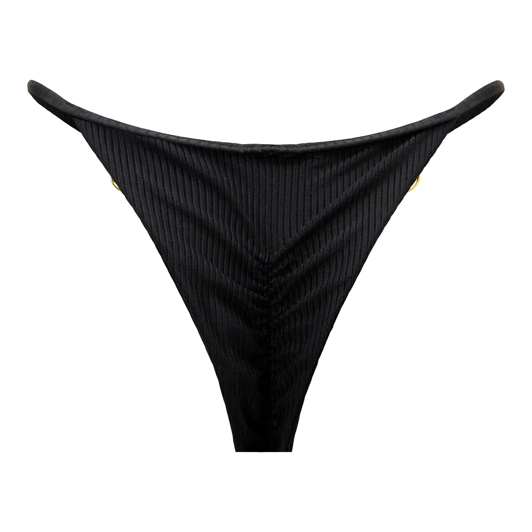 Black Ribbed Skimpy Bottom