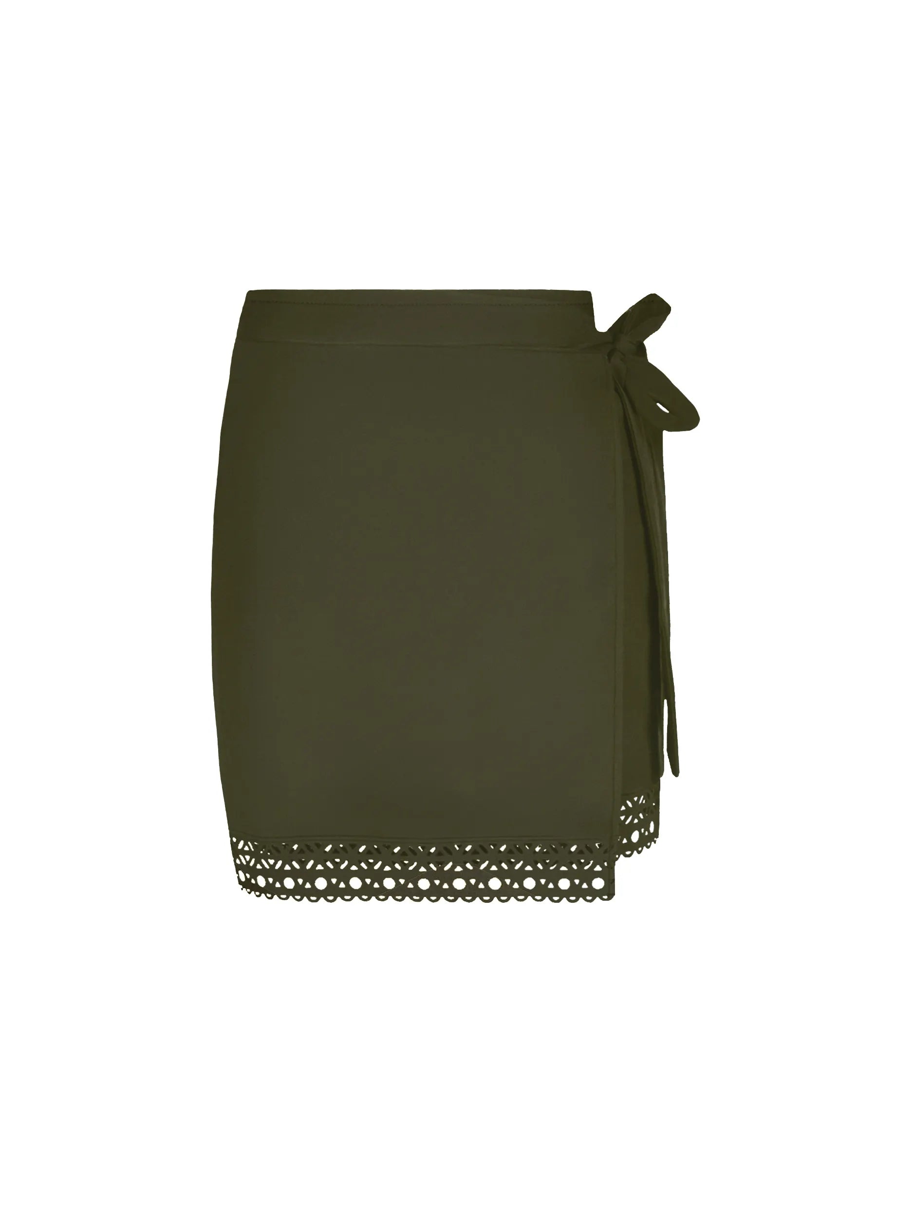 Short dark green wrap sarong