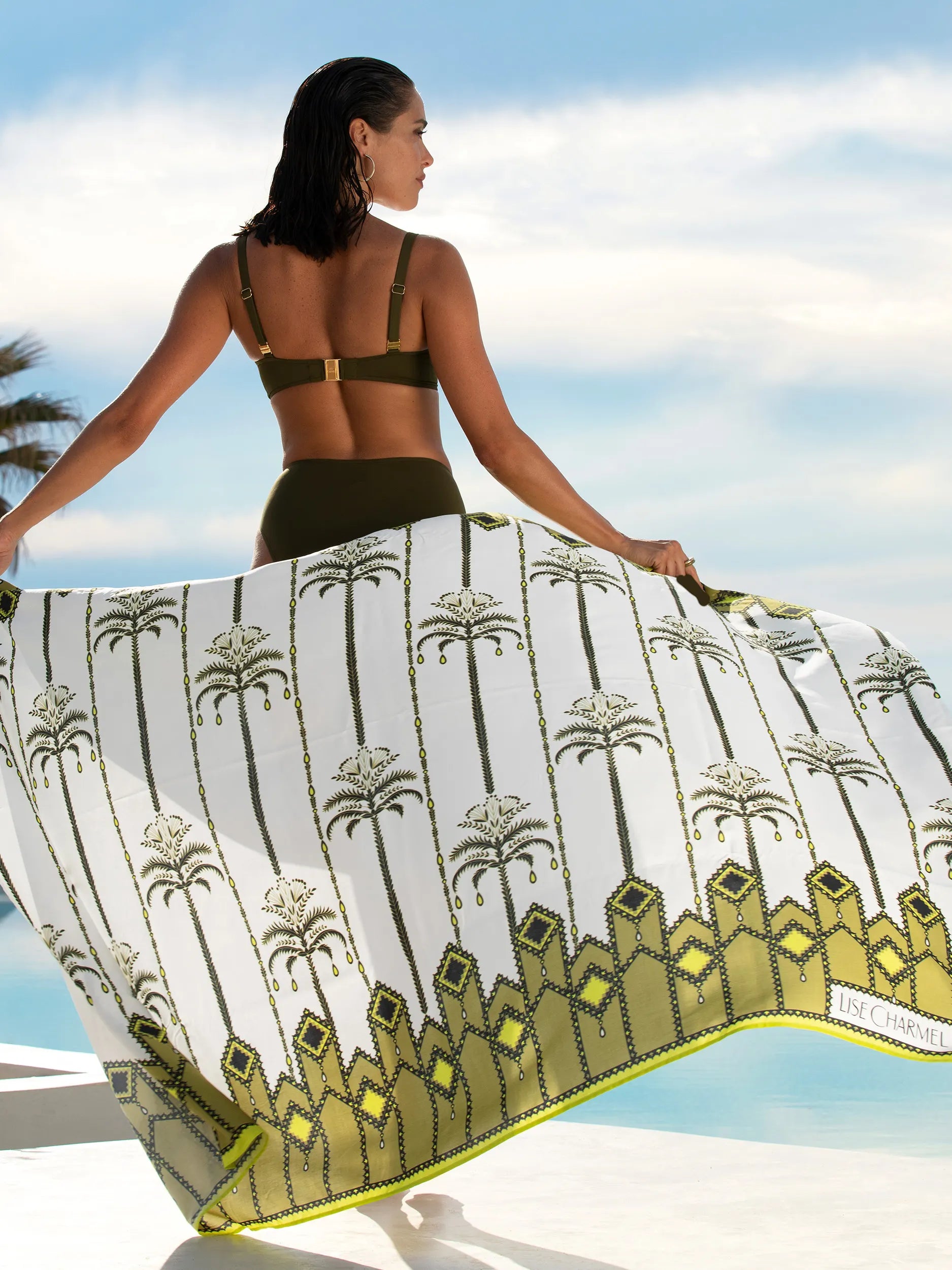 Long palm tree print sarong