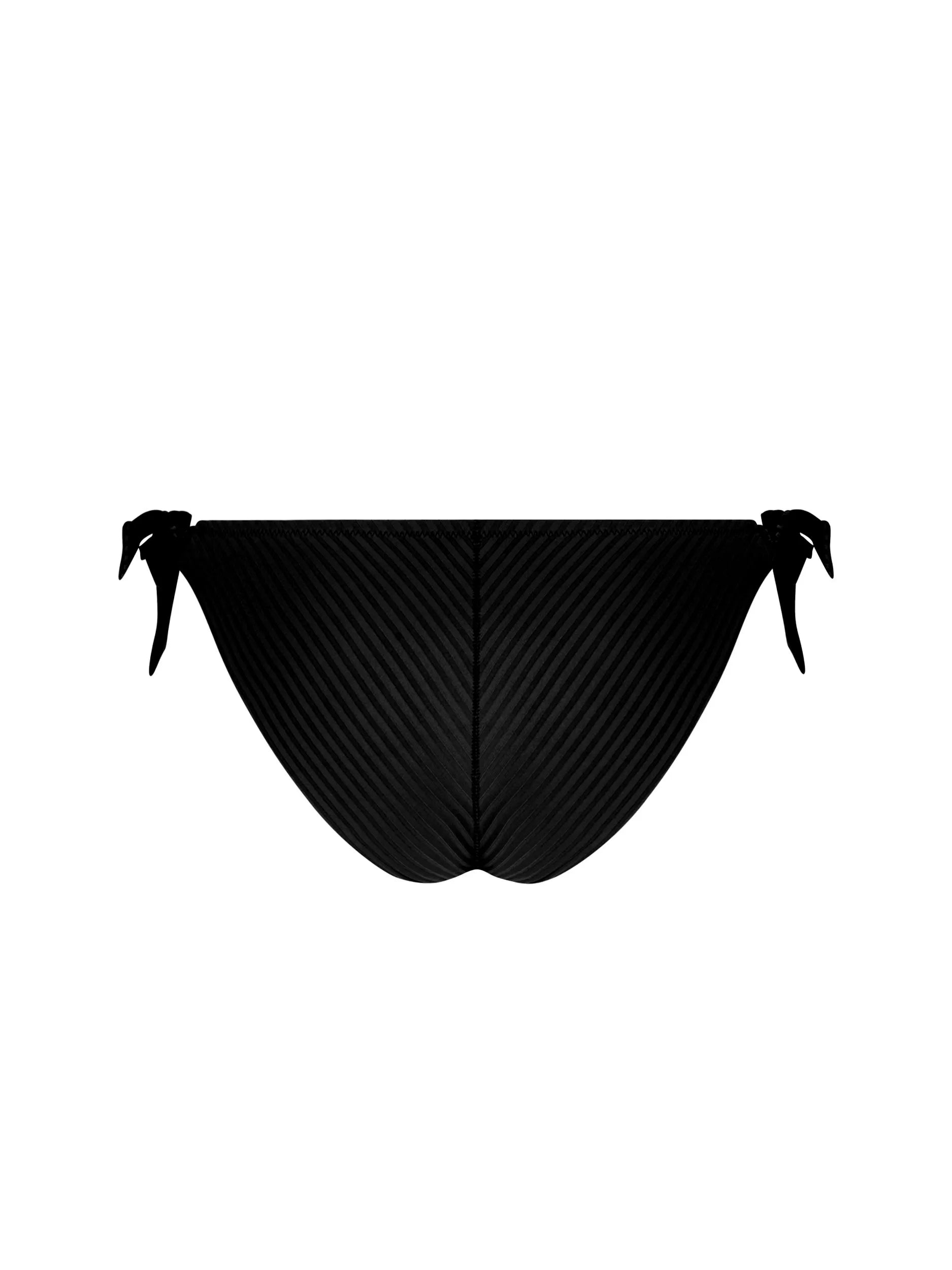 Bottom with long wide ties on the side in black