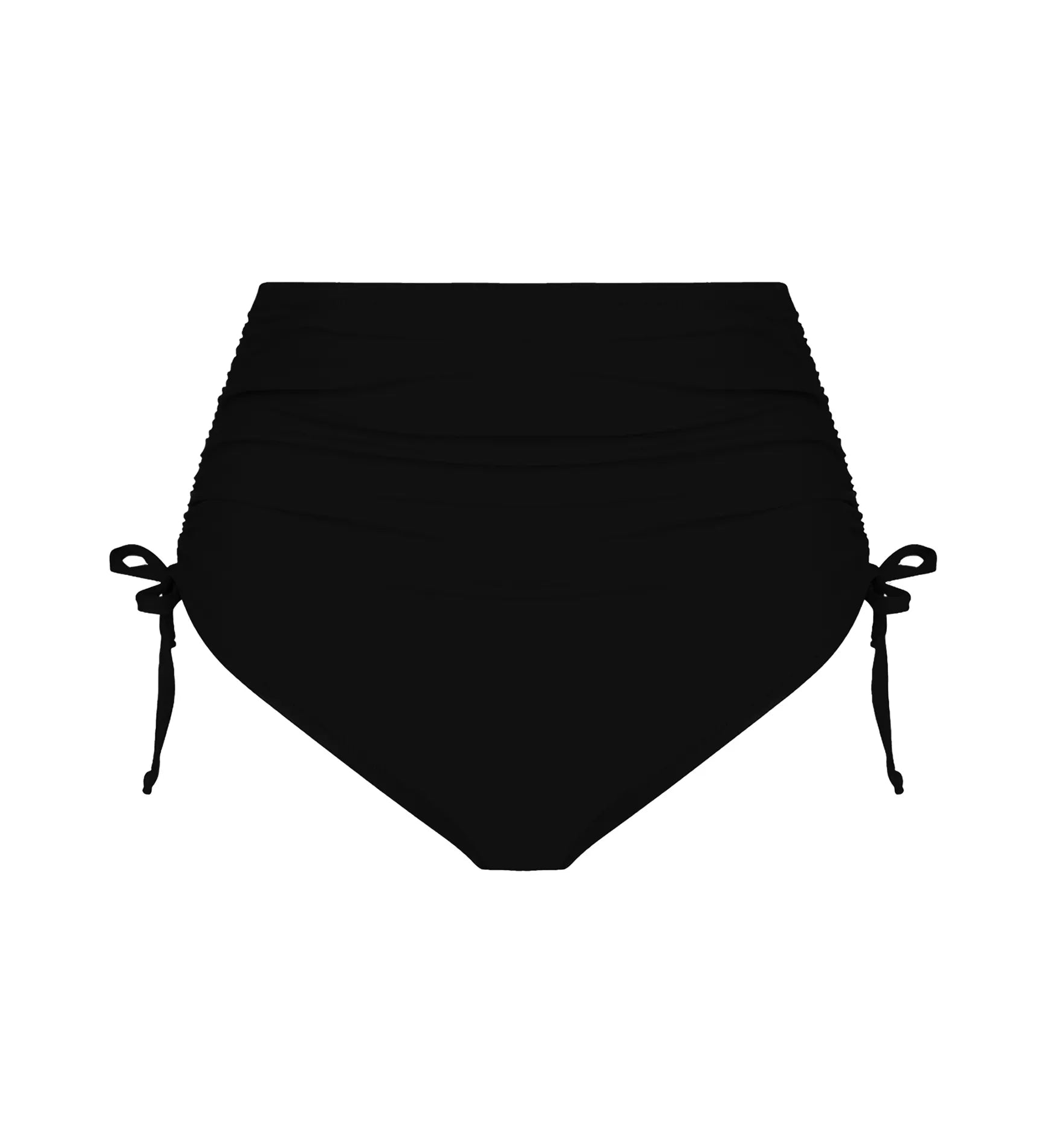 High Waist Full Coverage Black Bottom