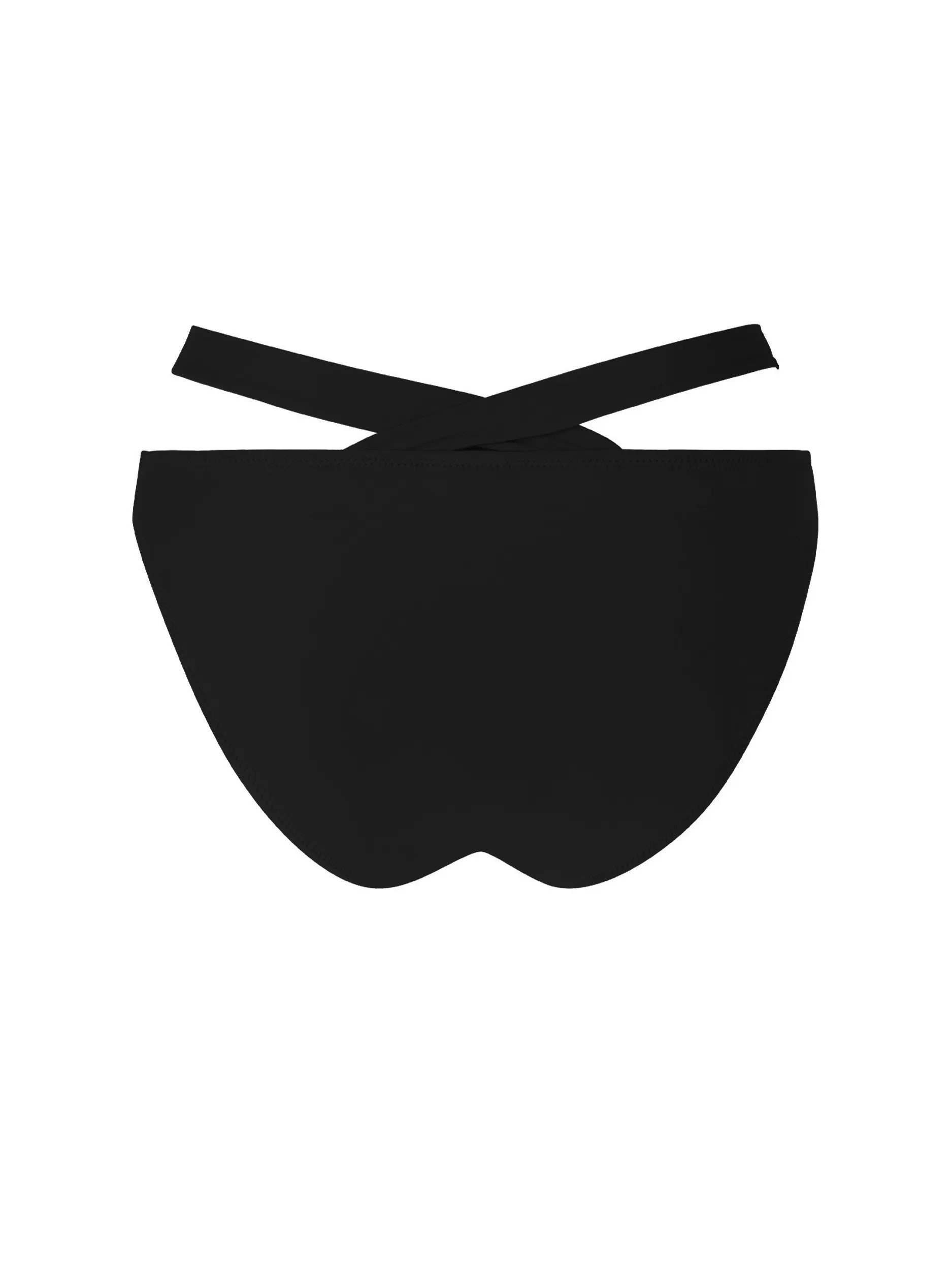 Strappy low waist bottom in black