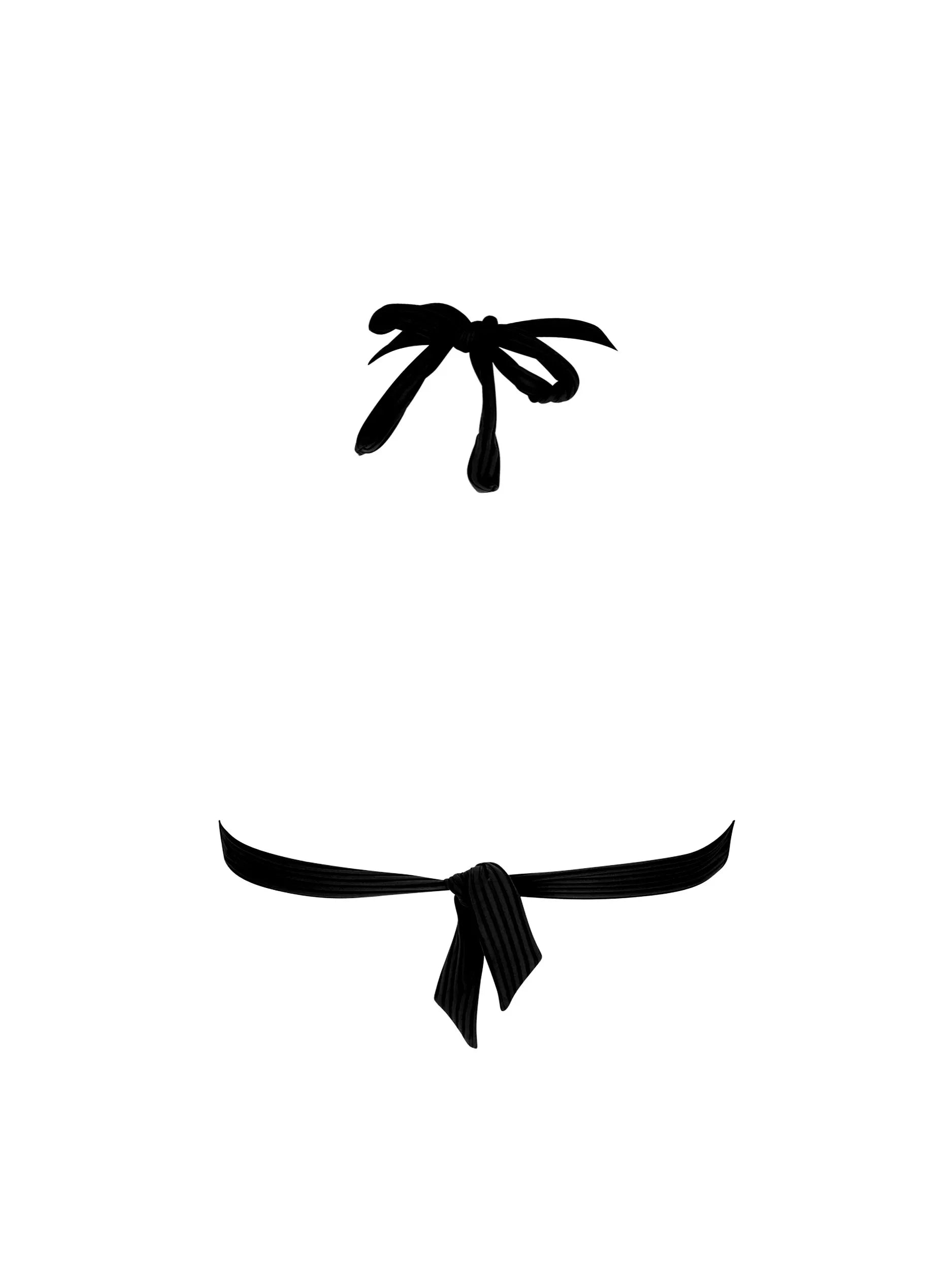 Padded black fixed triangle with silver hardware