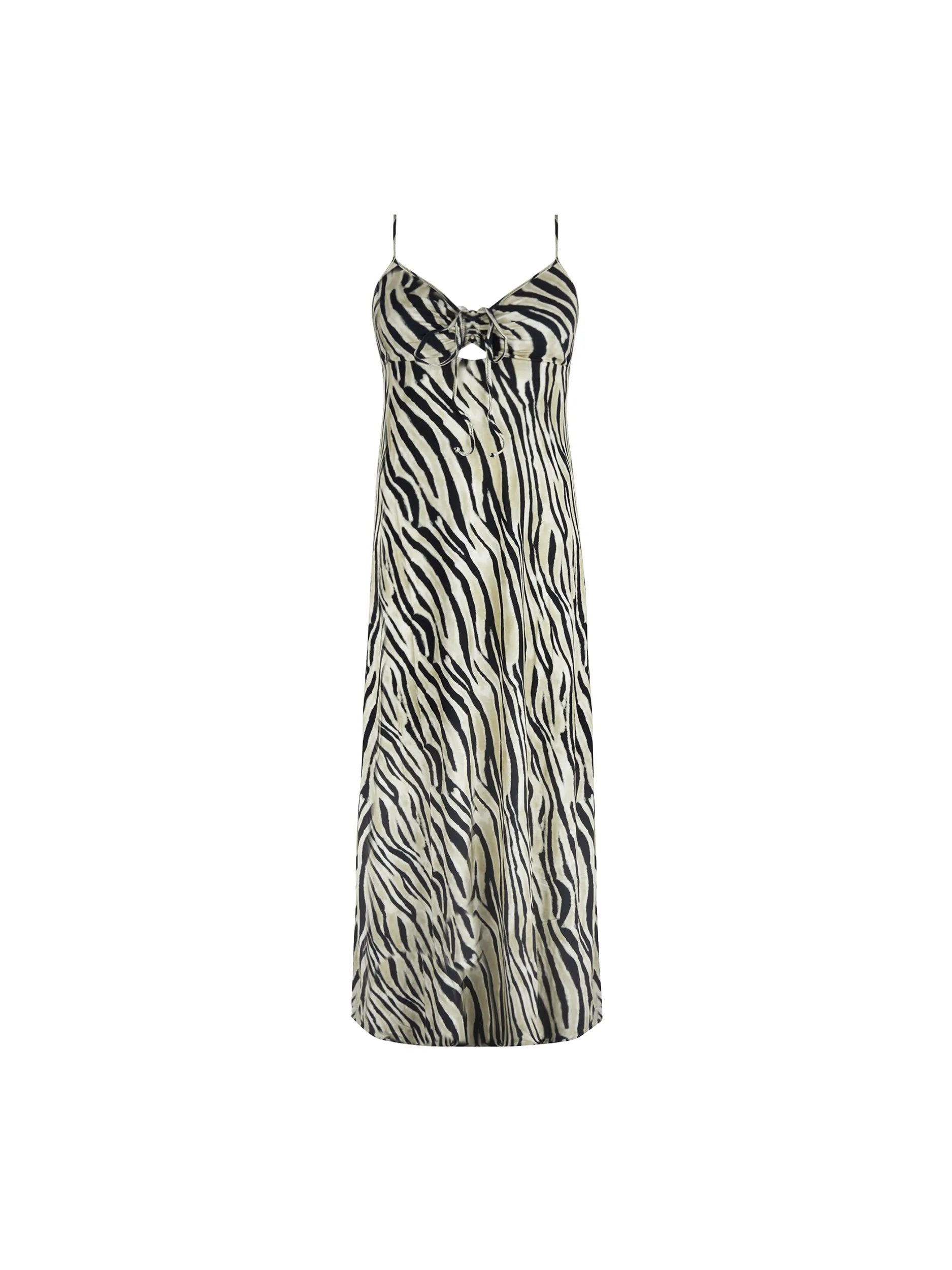 Long tiger print maxi dress