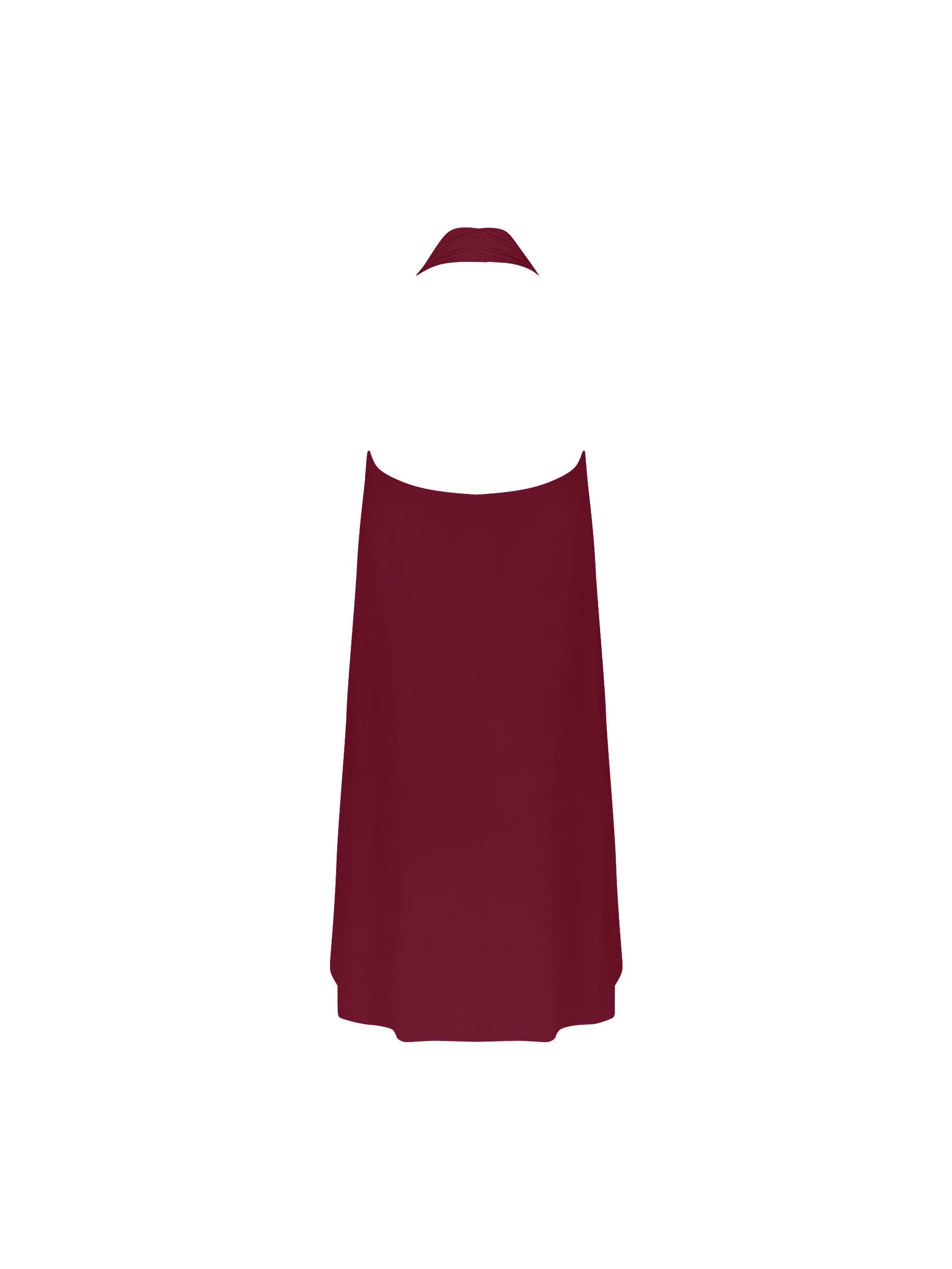 One size coverup dress in burgundy