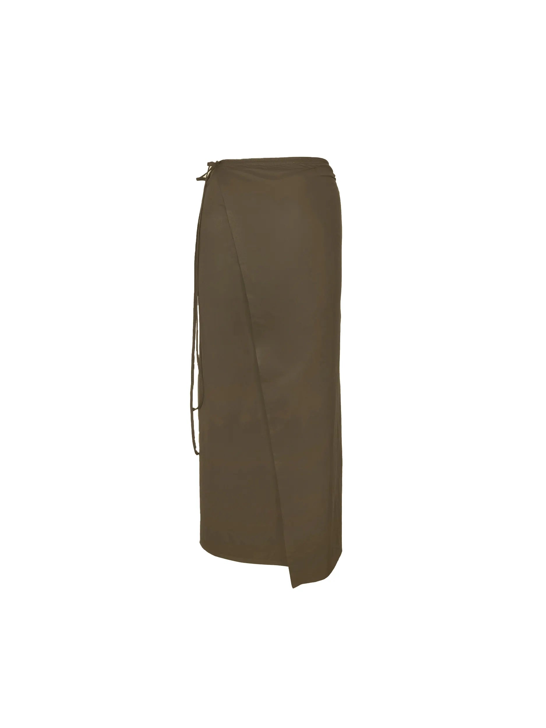 Long sarong that ties in the back in dark green