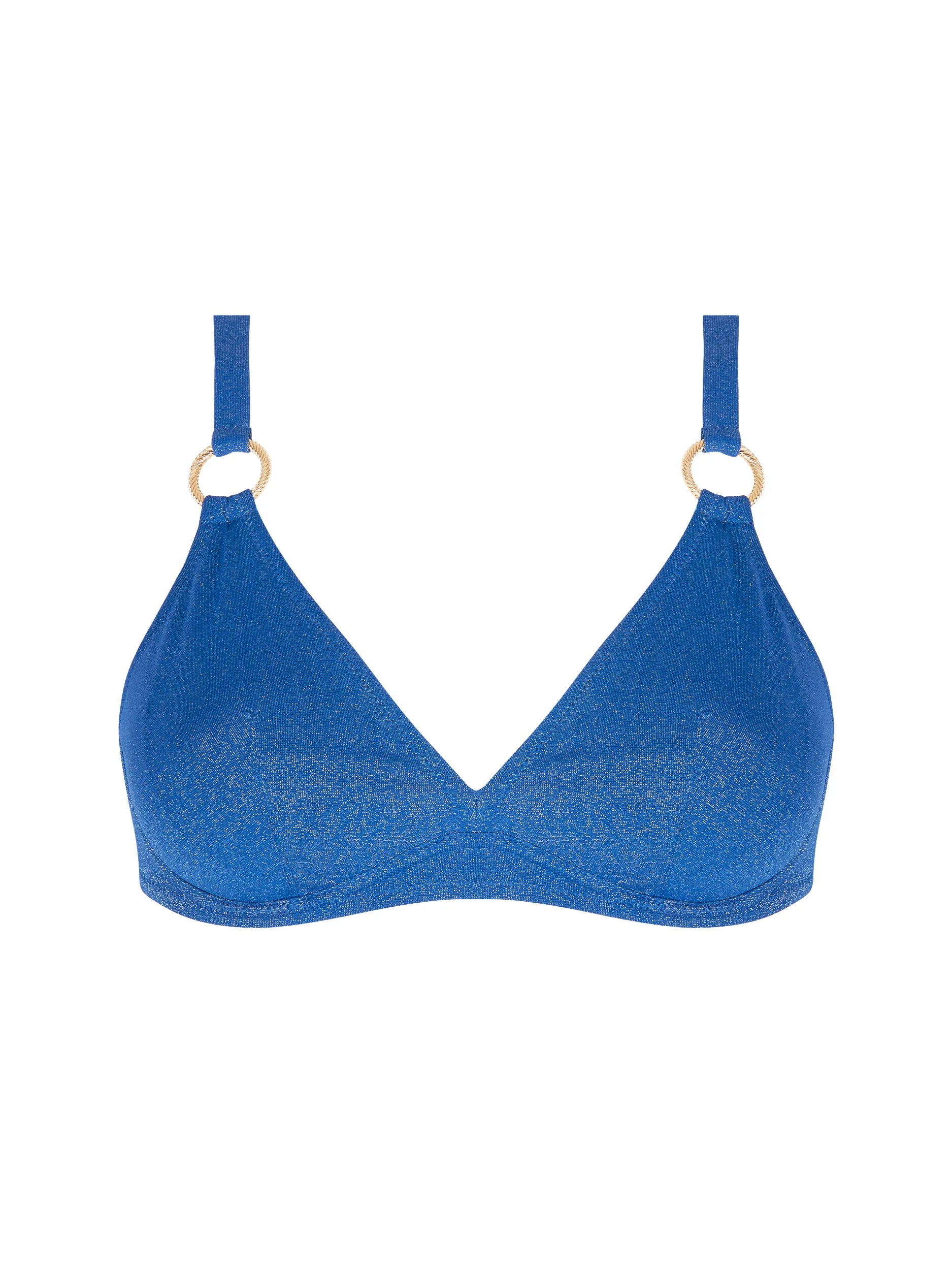 Shimmery underwire top in blue