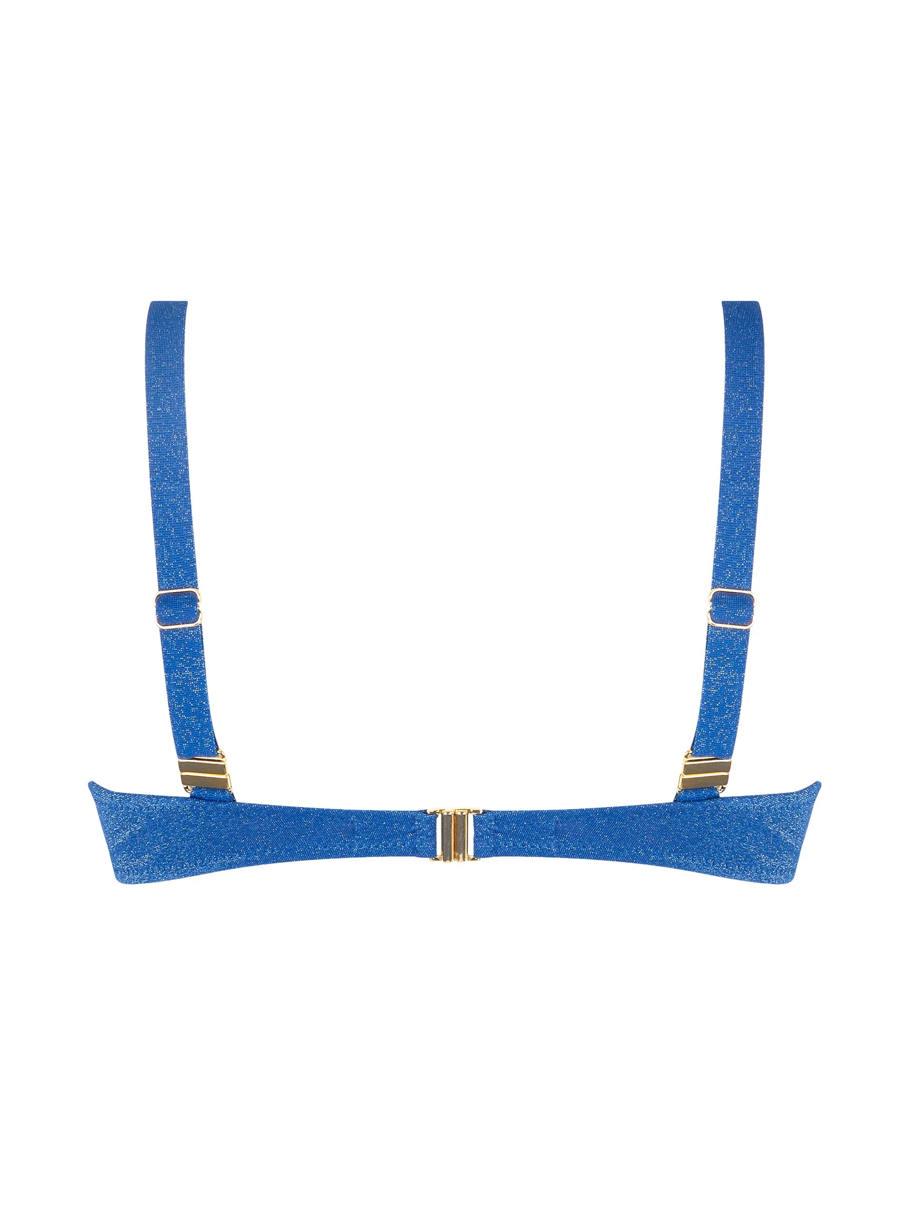 Shimmery underwire top in blue