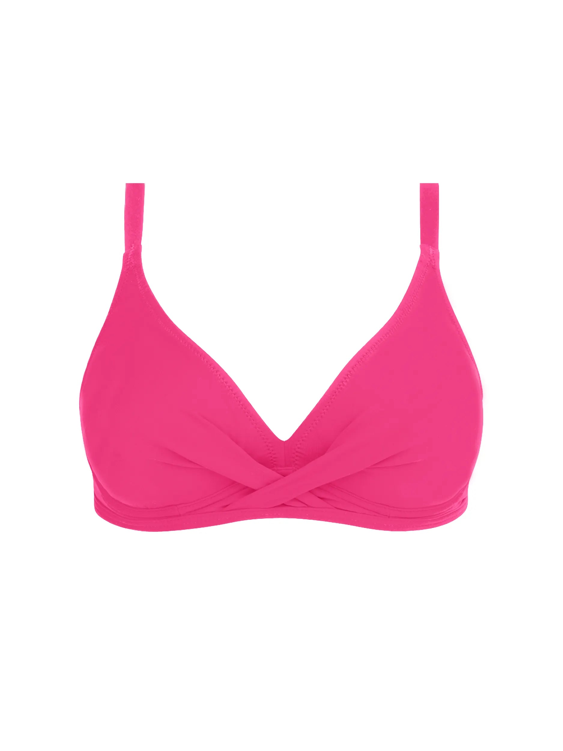 Cross front underwire top in pink