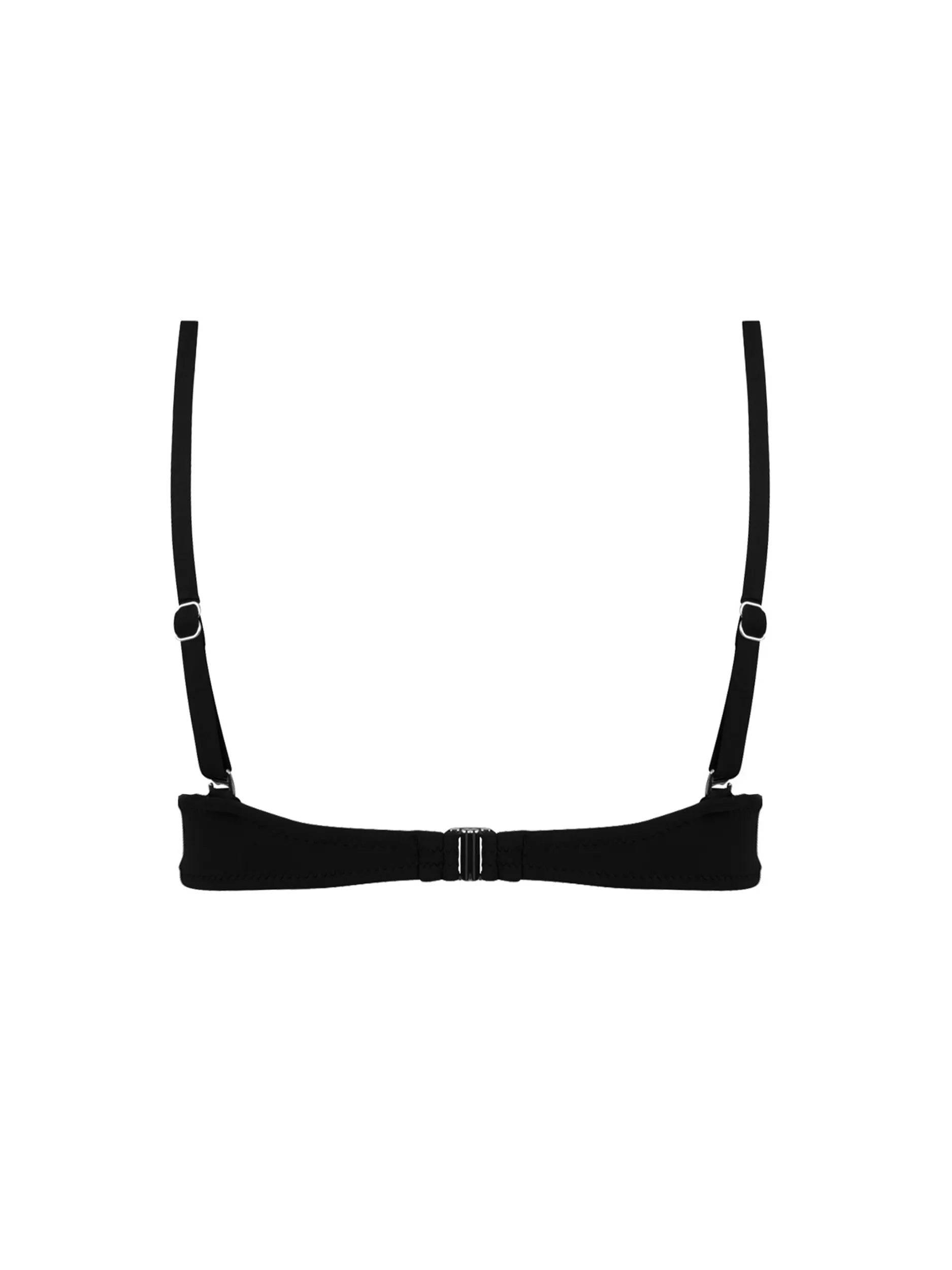 Black padded cross front top