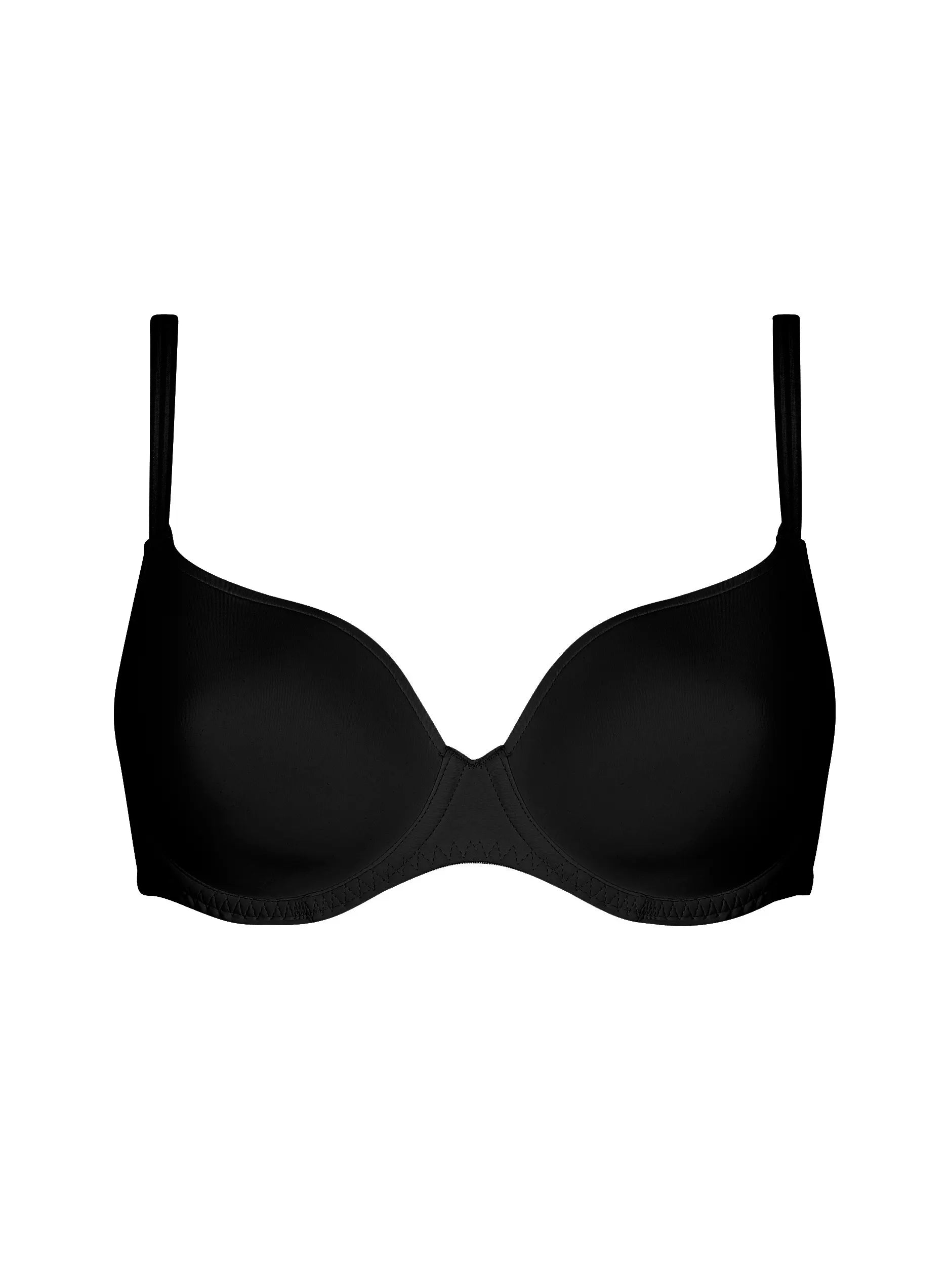 Moulded cup padded bra with underwire in Black