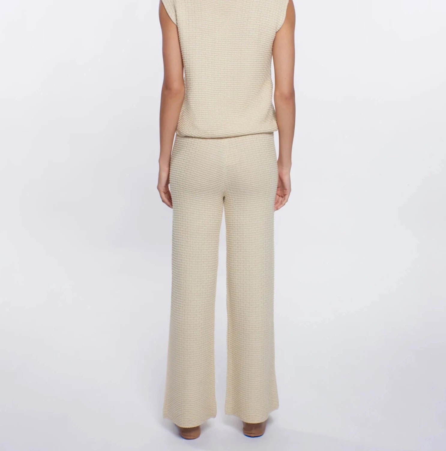 Beige Knit Pants