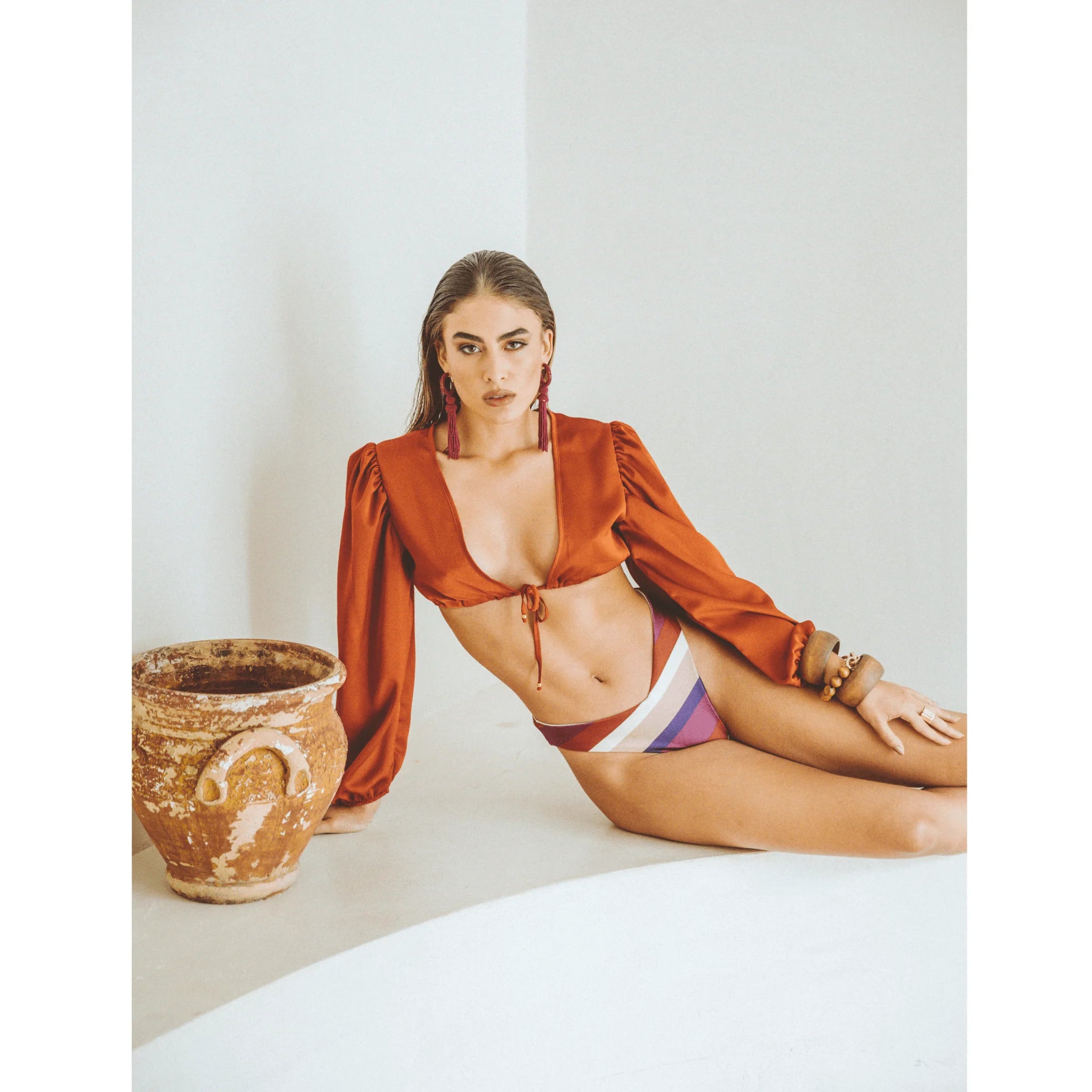 High Leg Color Block One Piece