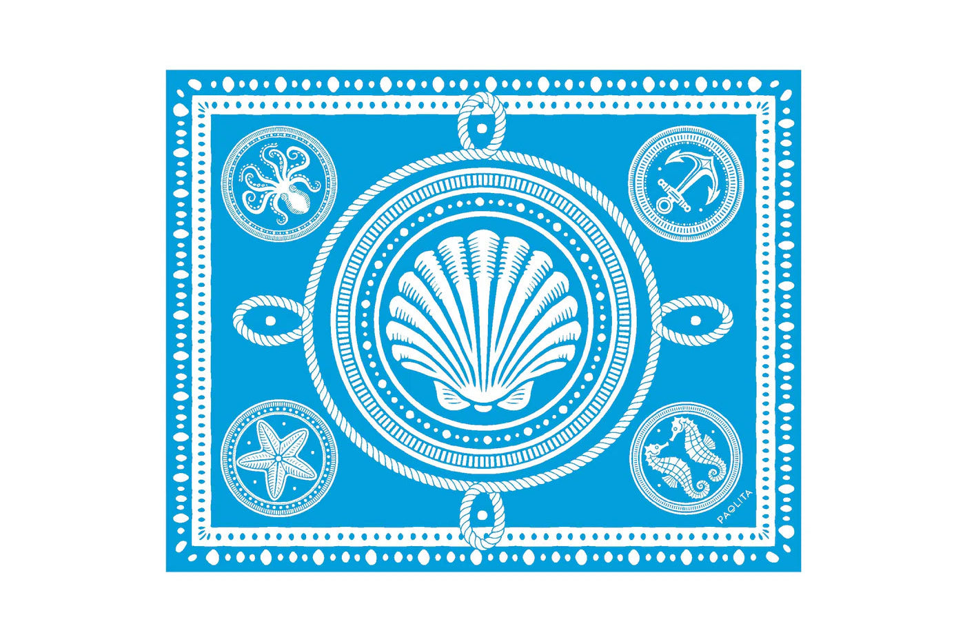 Blue printed large sarong