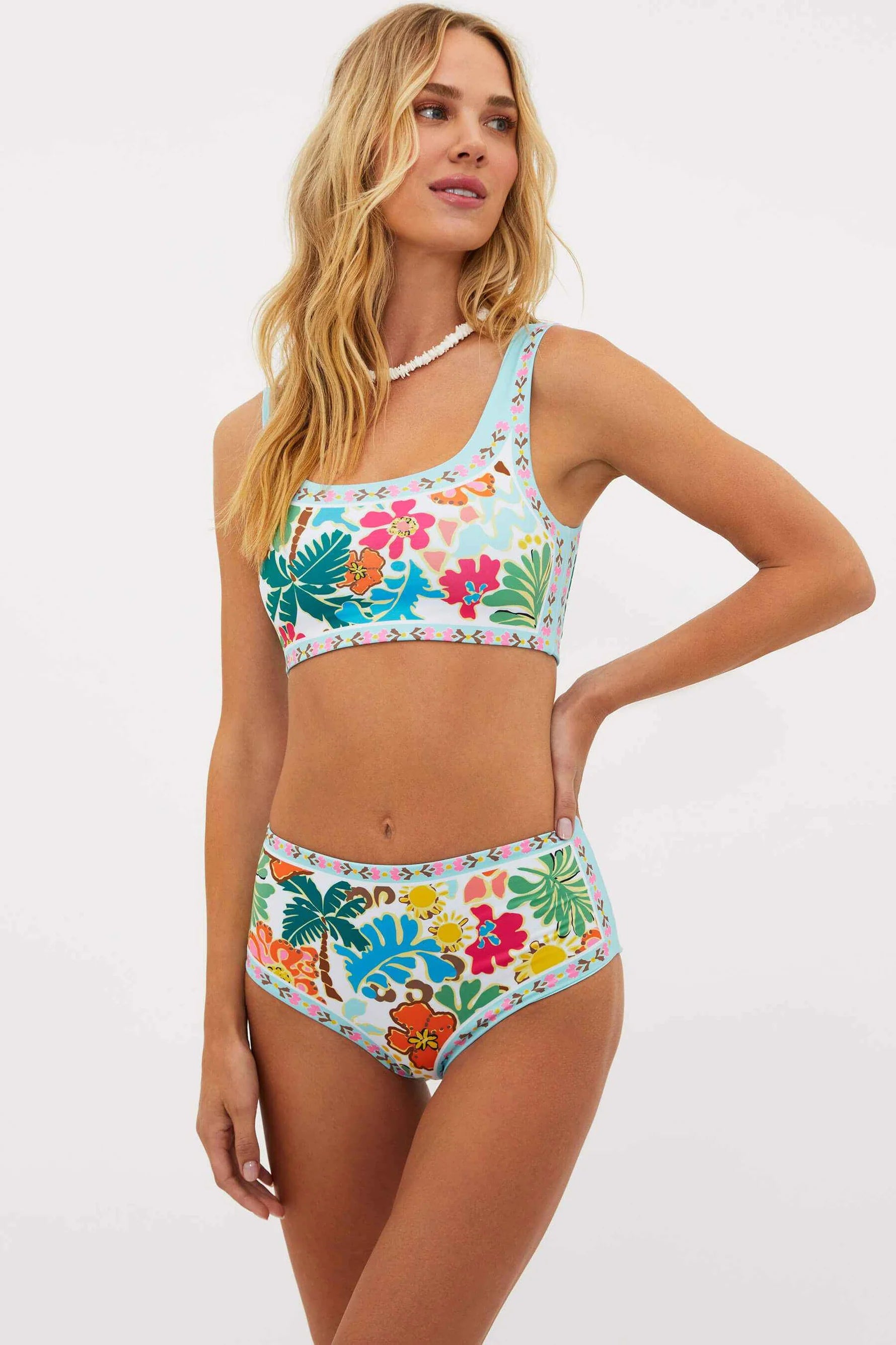 Bright Tropical Print Full Coverage Bottom