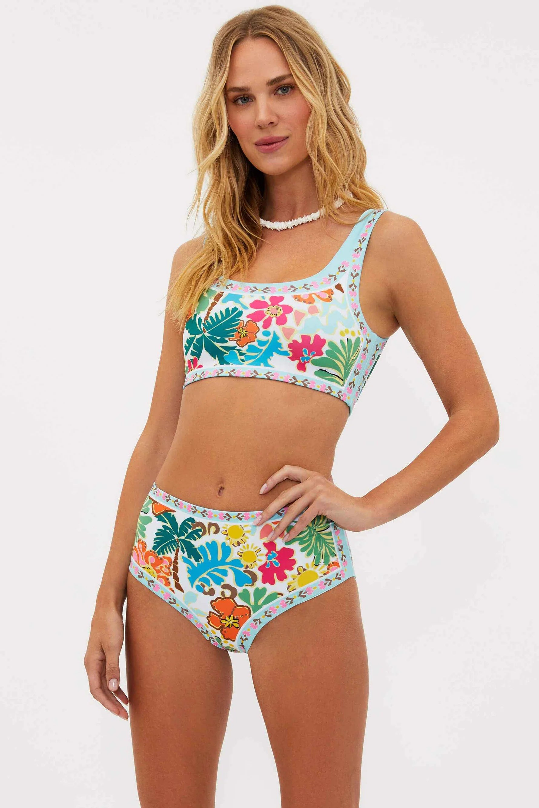 Bright Tropical Print Full Coverage Bottom