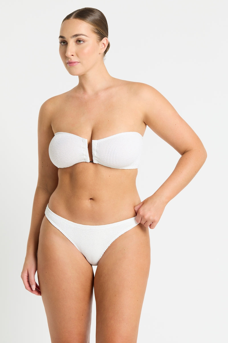 White Crinkle One Size Bottom