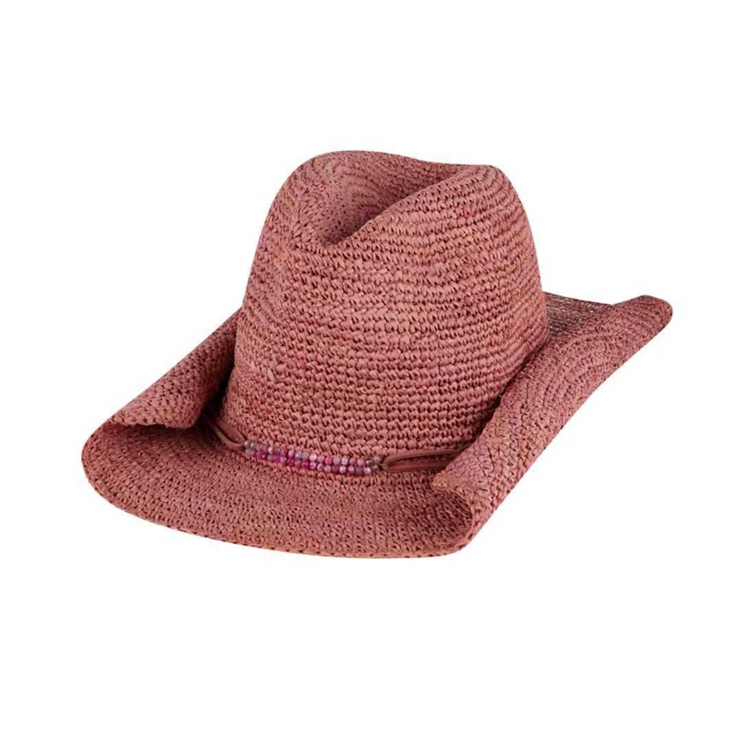 Crochet Raffia Cowboy Hat