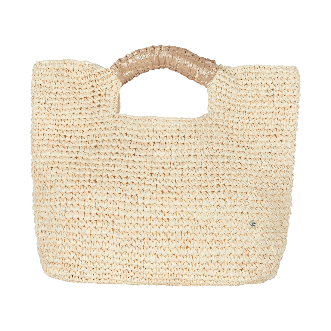 Crochet raffia tote bag