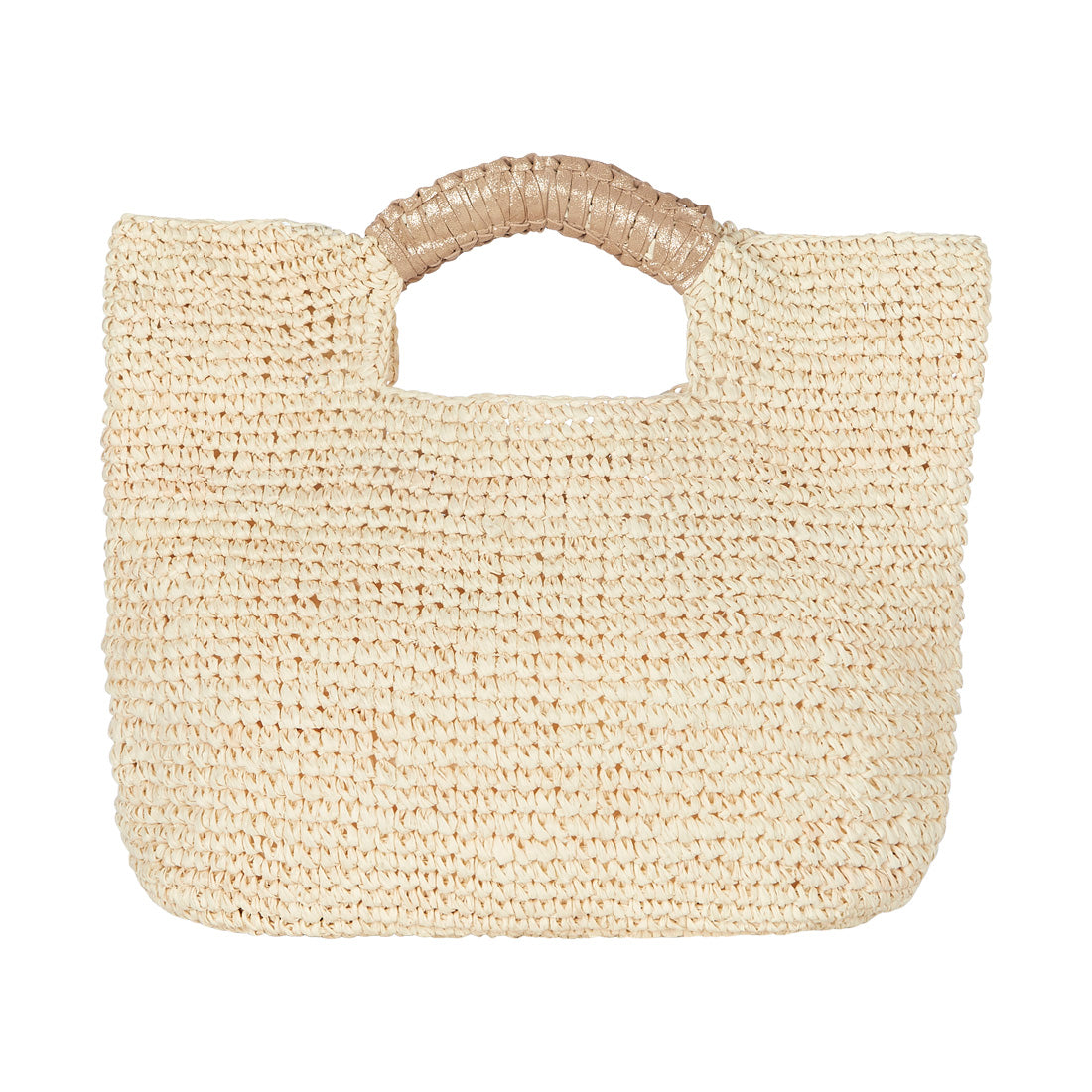 Crochet raffia tote bag