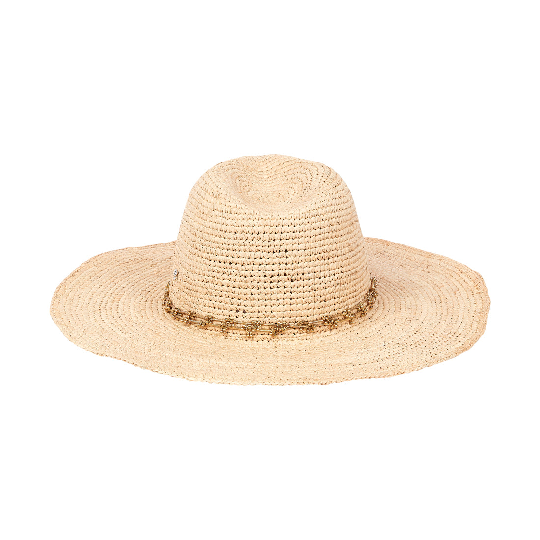 Crochet raffia cowboy hat