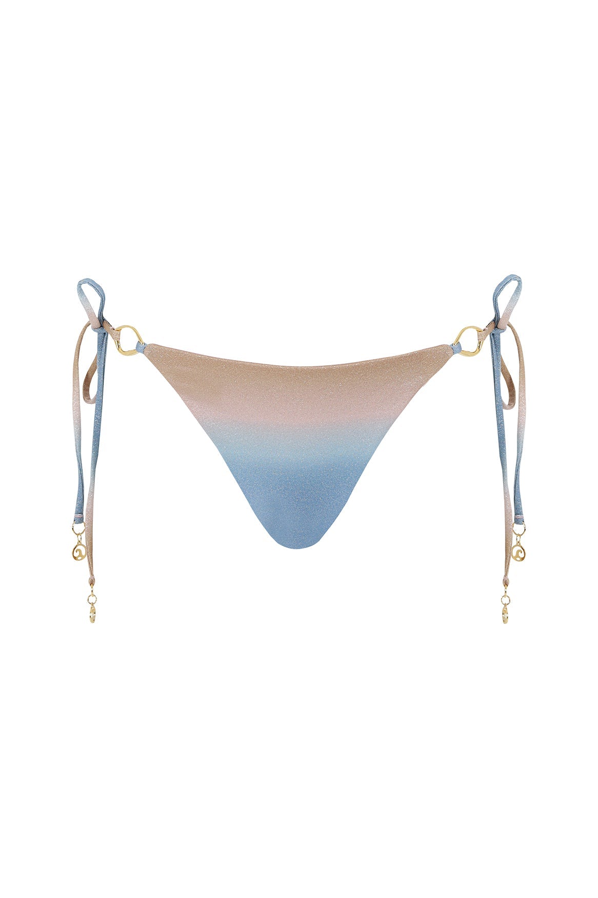 Shimmery tie side bikini bottom