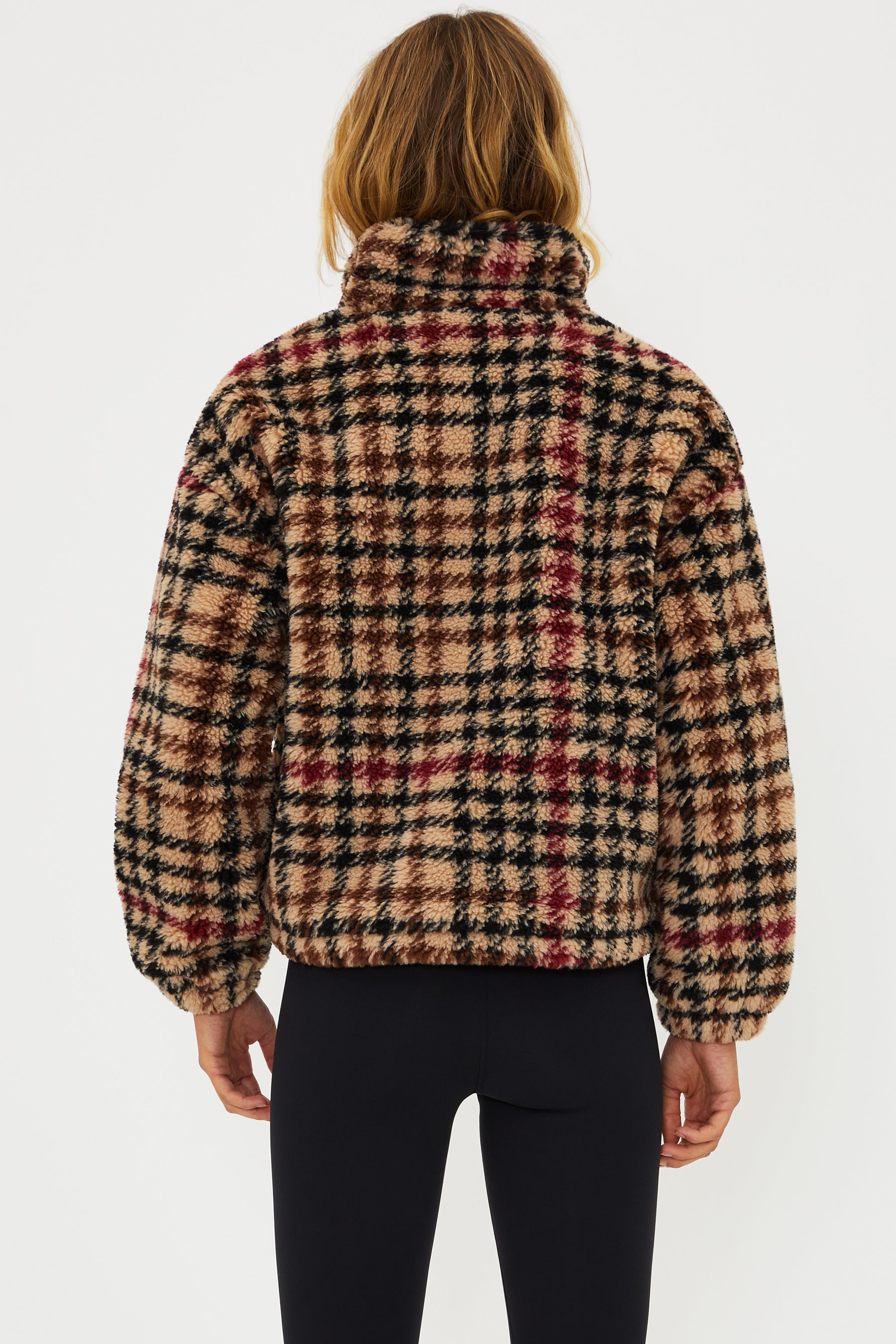 Half Zip Checkered Sweater