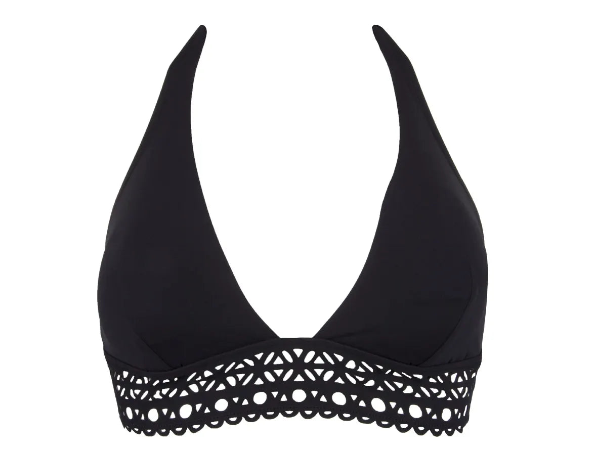 Black Triangle Halter Top