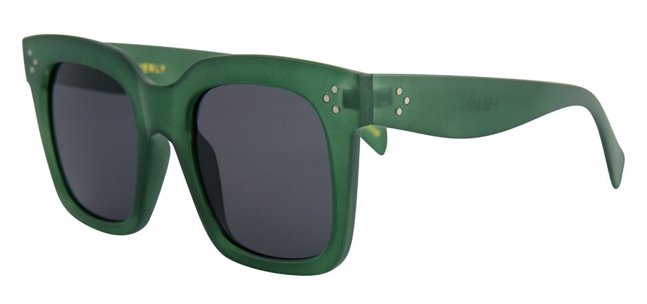 Green square glasses