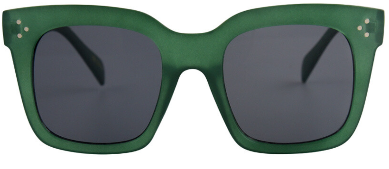 Green square glasses