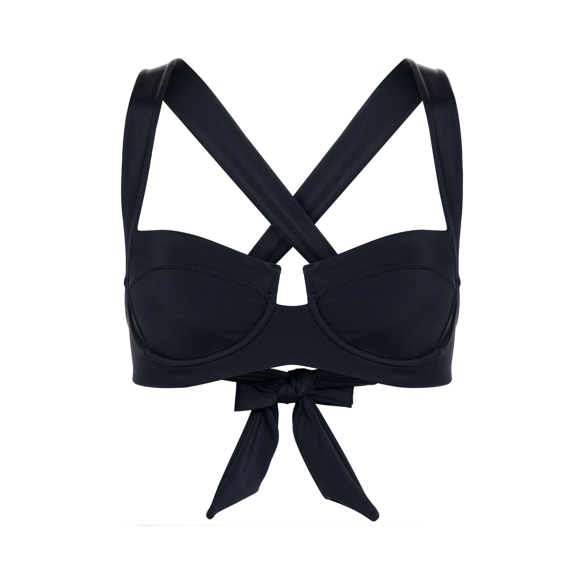 Supportive Sporty Black Bikini Top