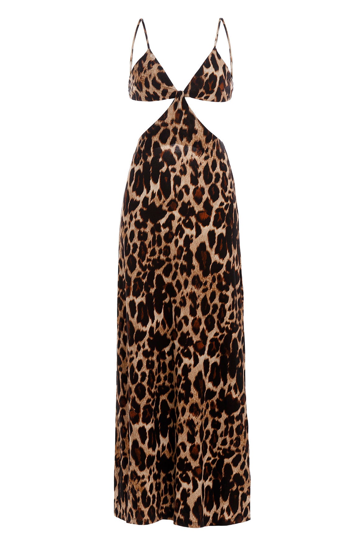 Leopard Print Cutout Long Dress