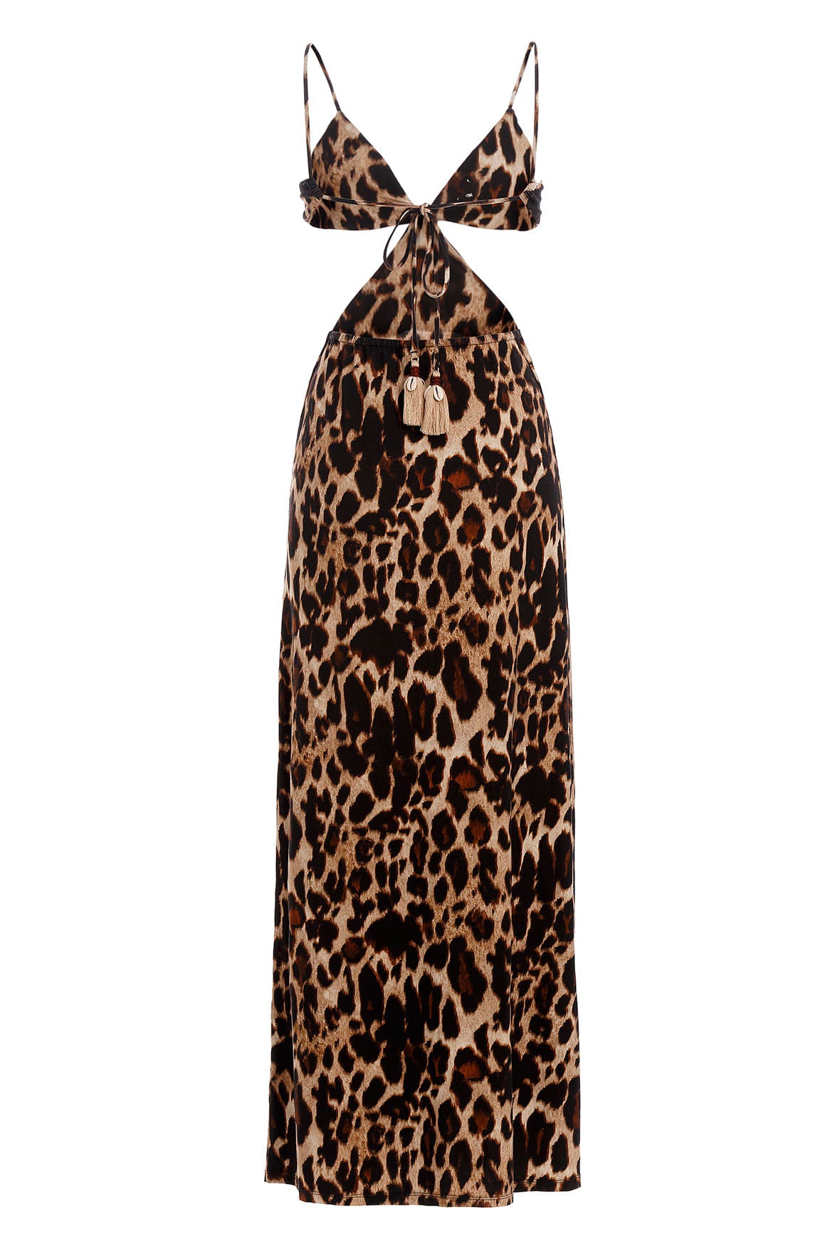 Leopard Print Cutout Long Dress