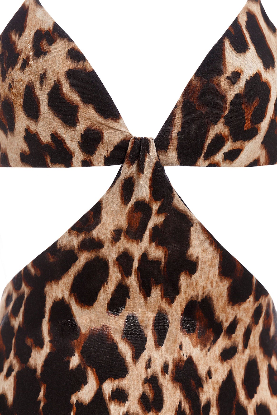 Leopard Print Cutout Long Dress