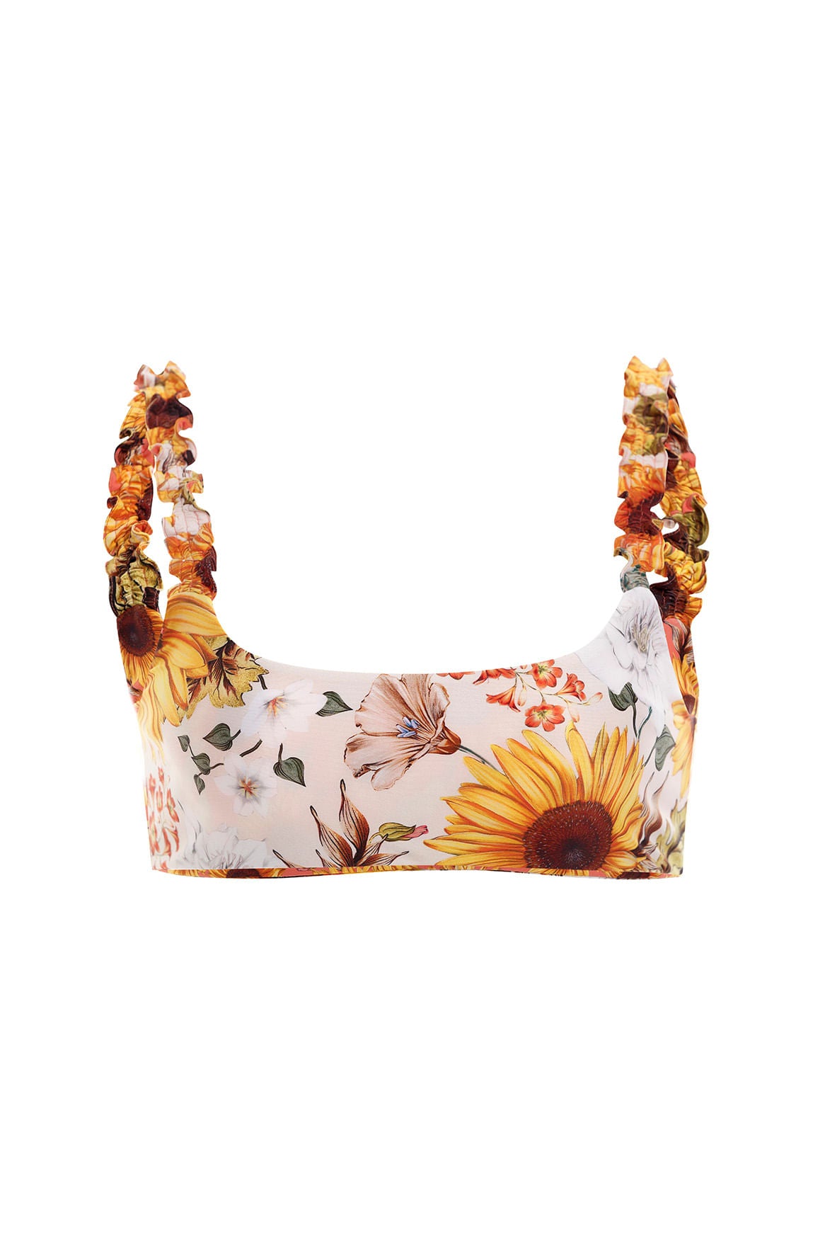 Reversible Floral Print Bandeau Bikini Top
