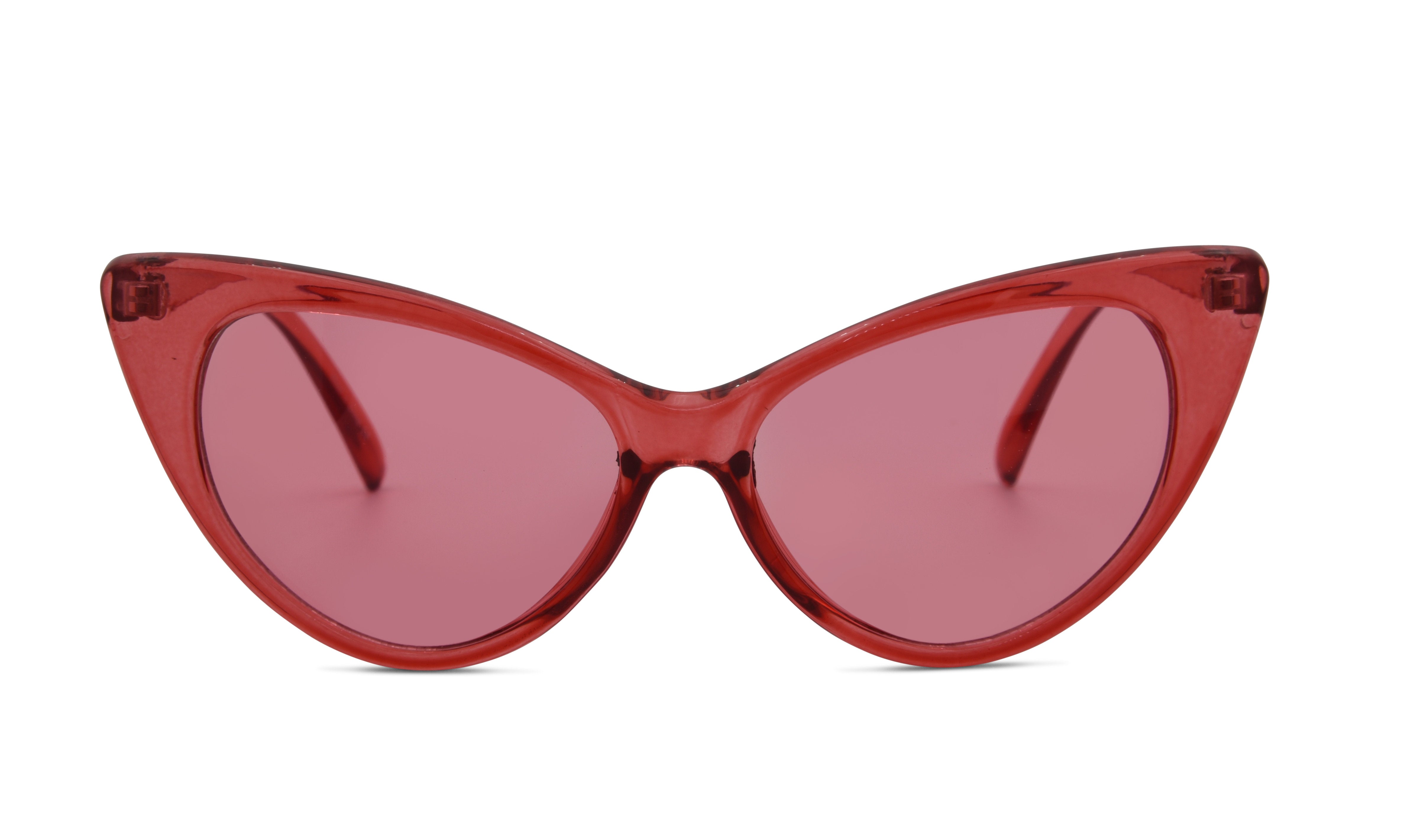 Red clear dramatic cat eye glasses
