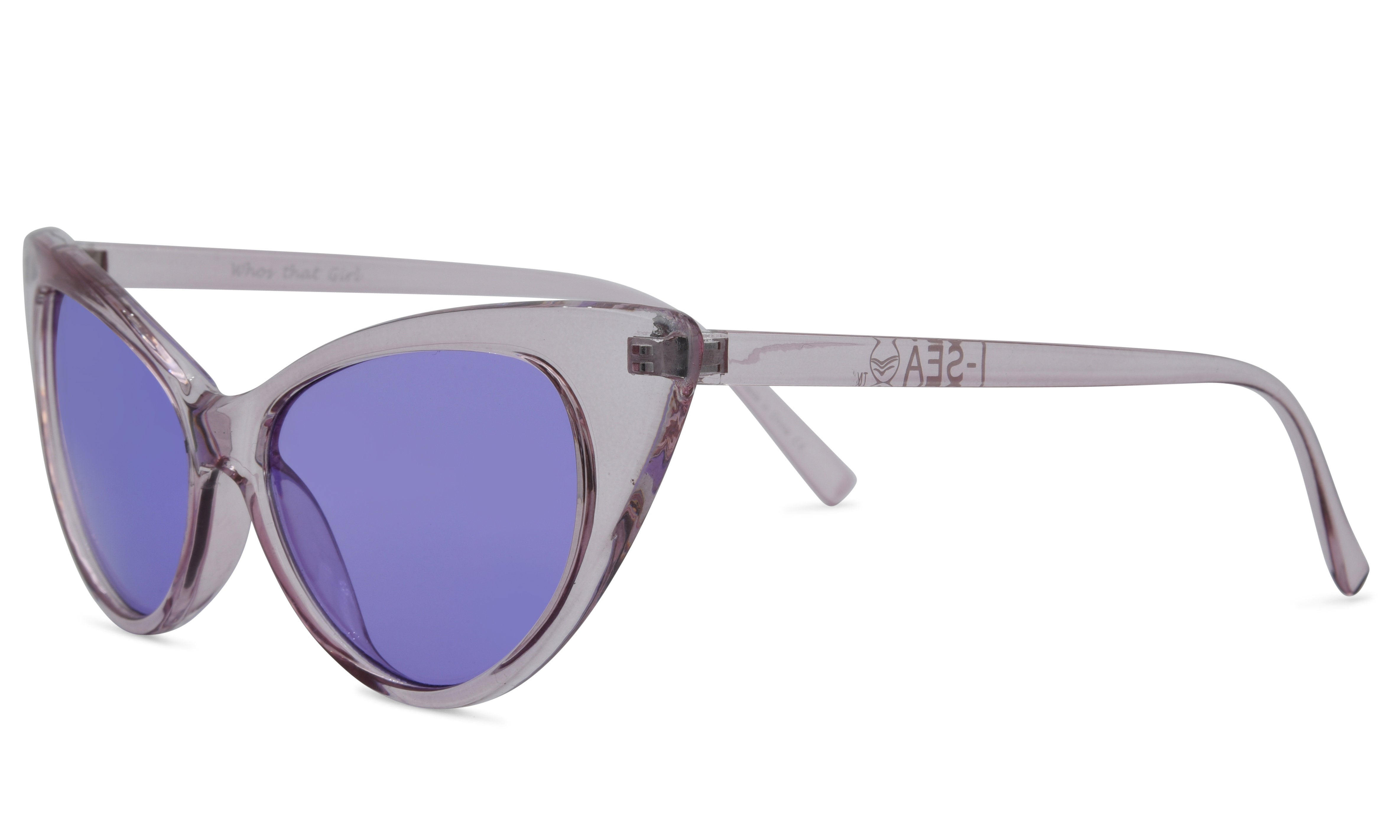 Blue clear dramatic cat eye glasses