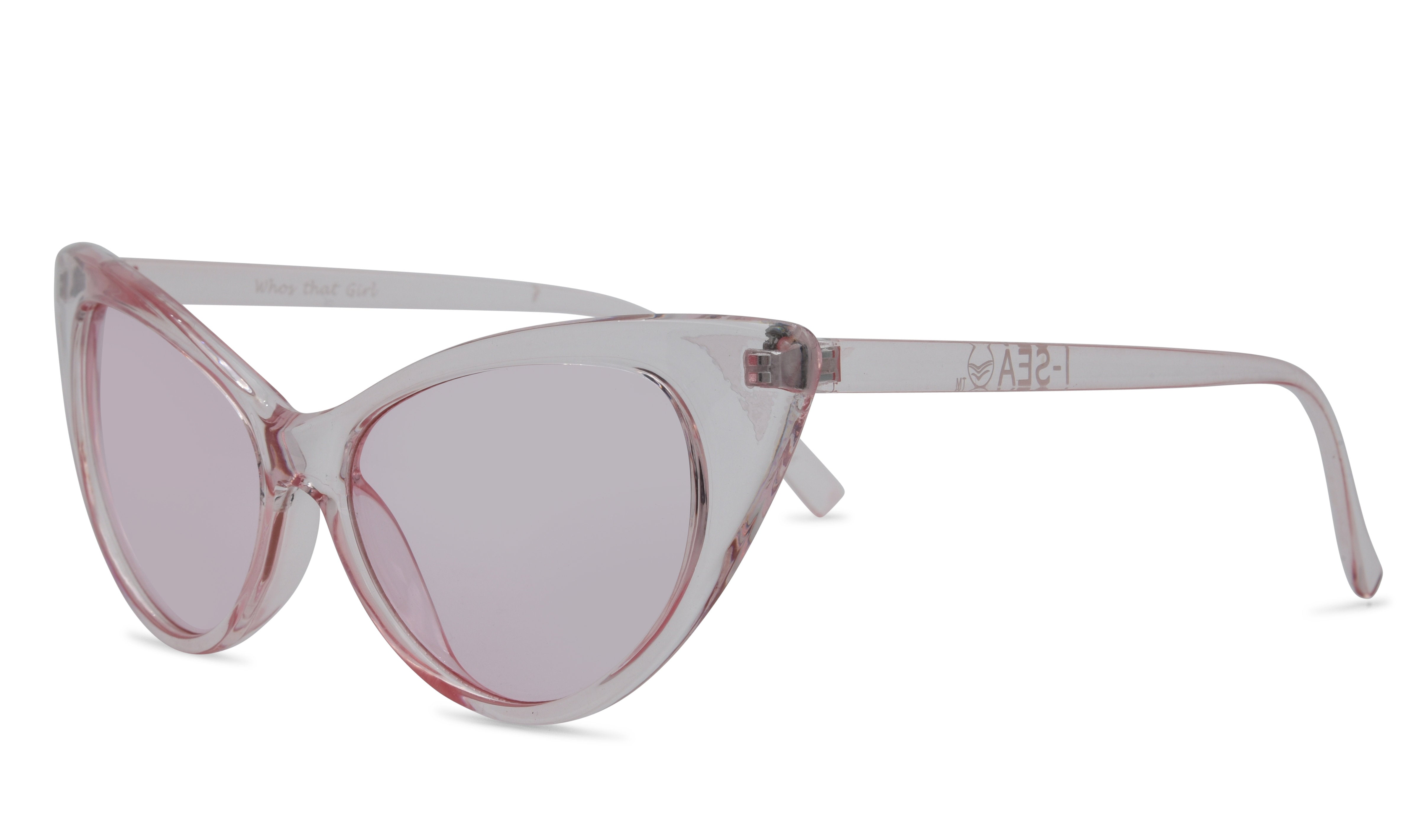 Pink clear dramatic cat eye glasses