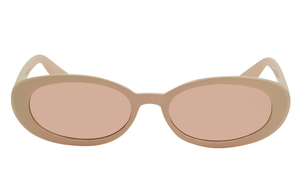 Baby pink oval glasses