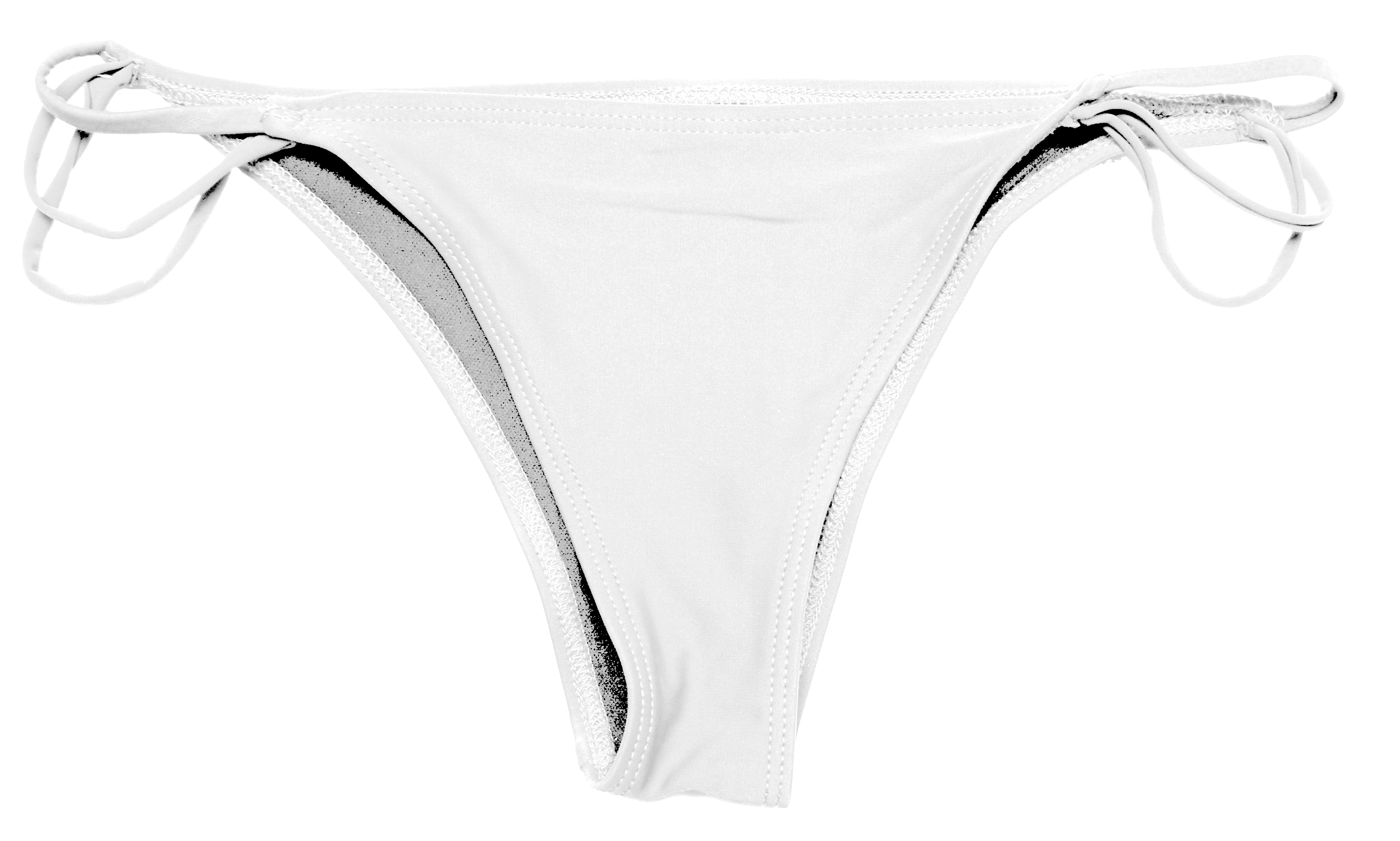 White cheeky bottoms with side straps