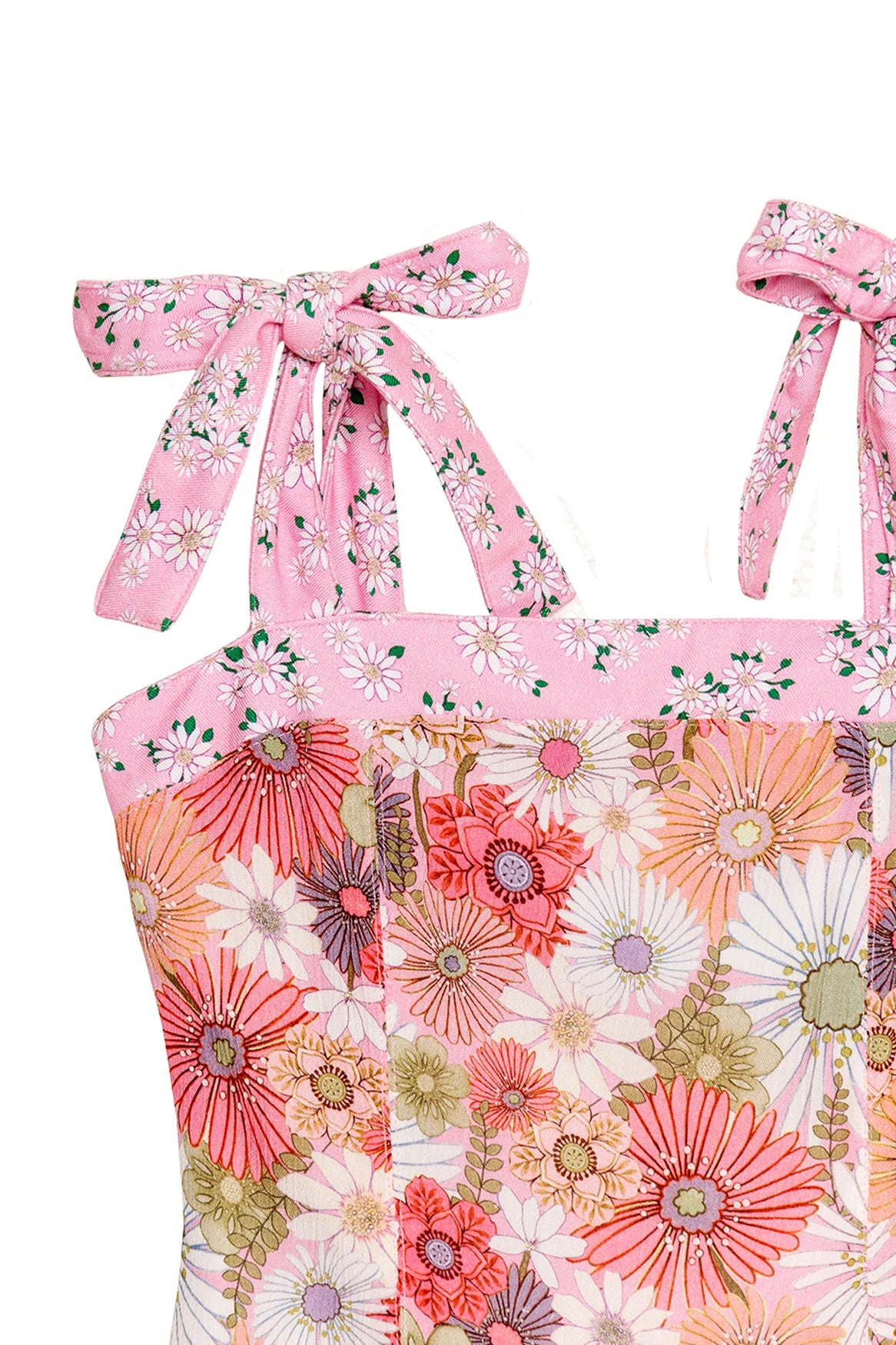 Pink Floral Print Kids Dress