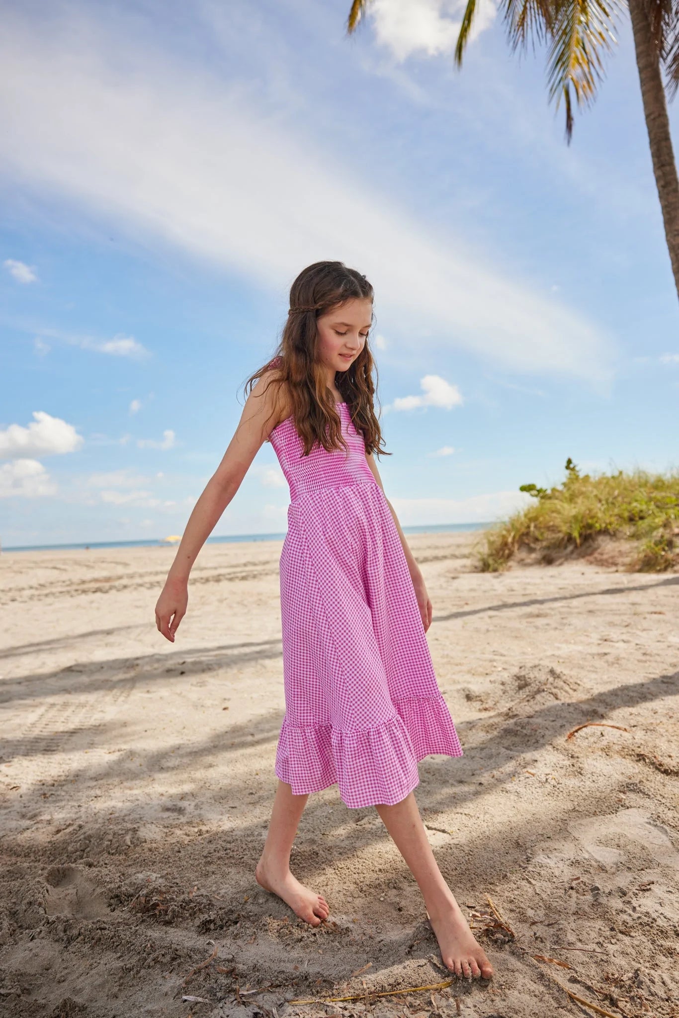 Kid's Pink Gingham Dress