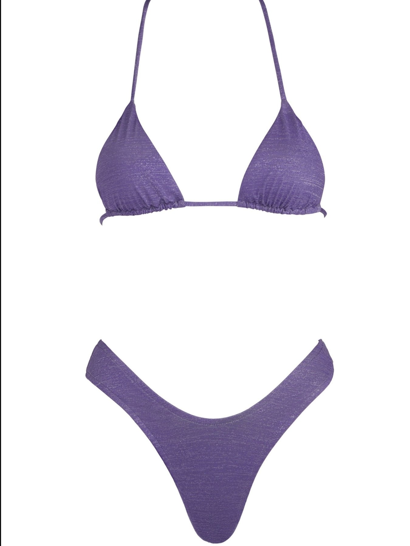 Purple Lurex Full Coverage Bottom