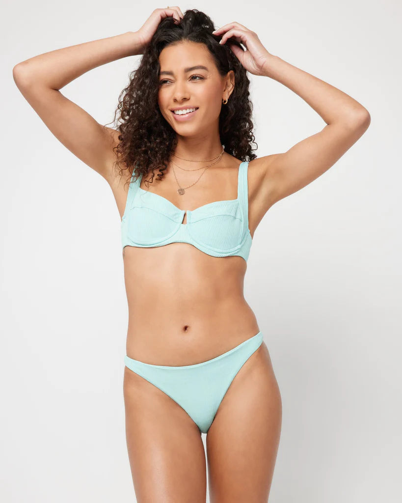 Ribbed Wire Support Bikini Top