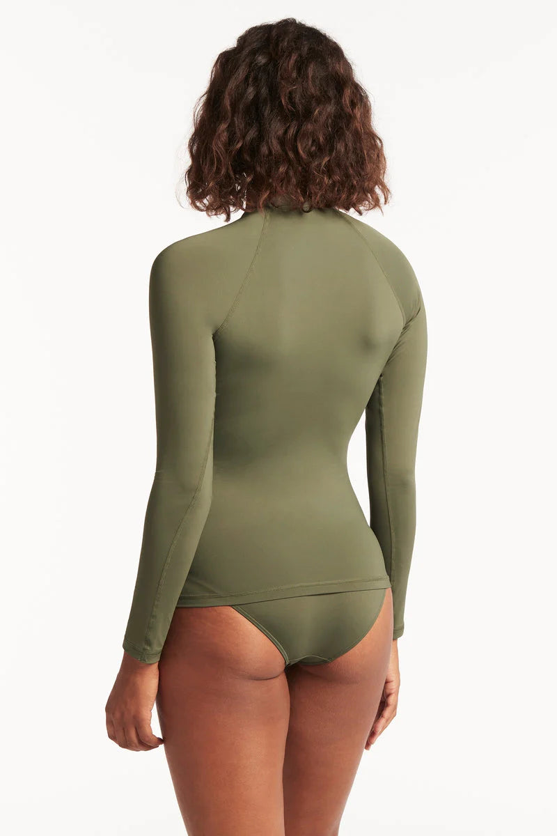 Long Sleeve Rash Vest Khaki