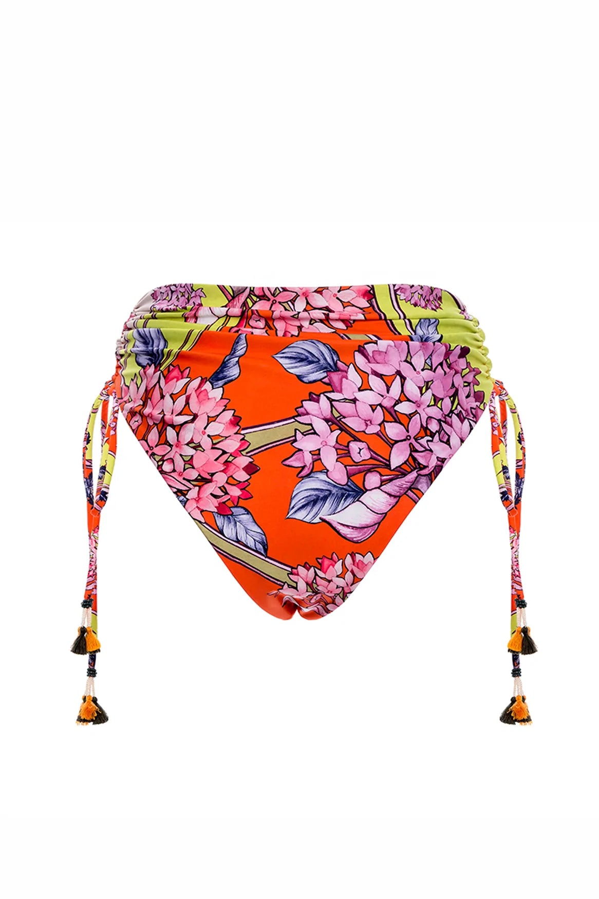 Colorful Floral Print High Waist Bikini Bottom