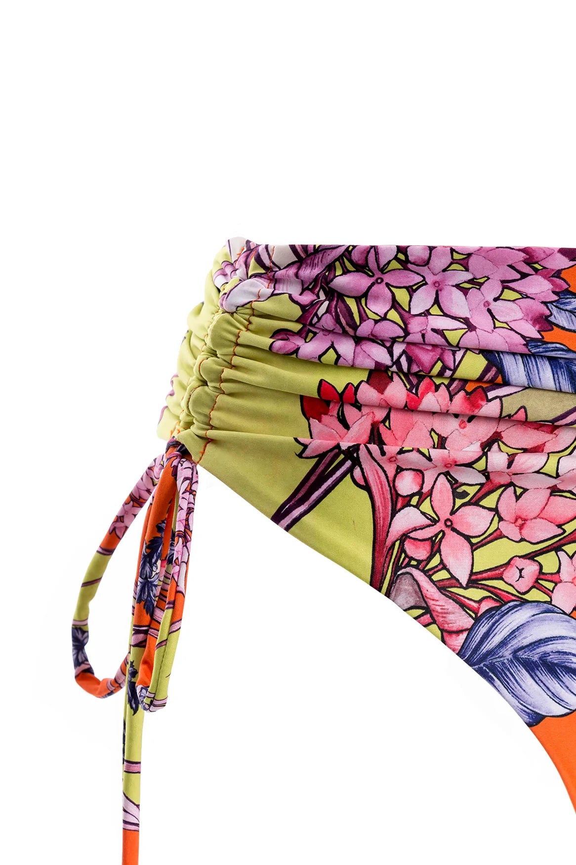 Colorful Floral Print High Waist Bikini Bottom