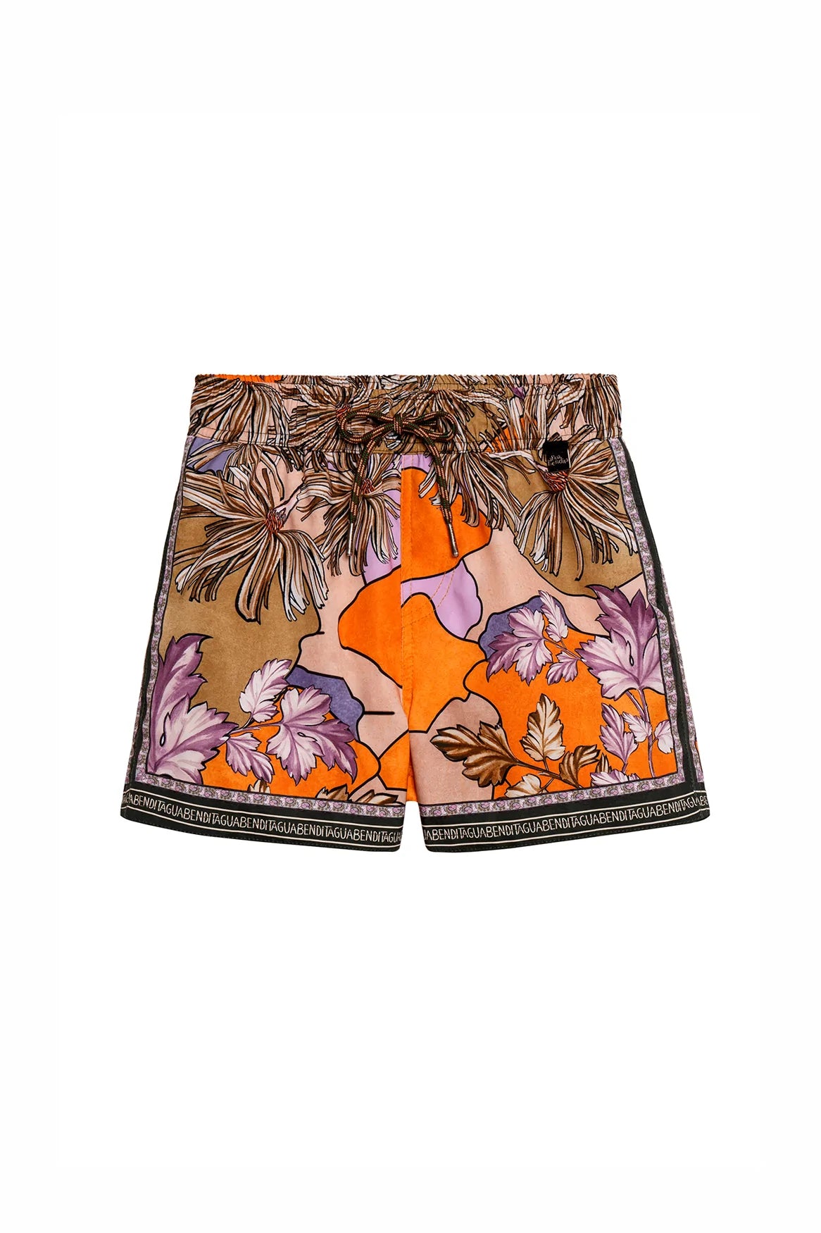 Kid's Tropical Print Swim Trunks