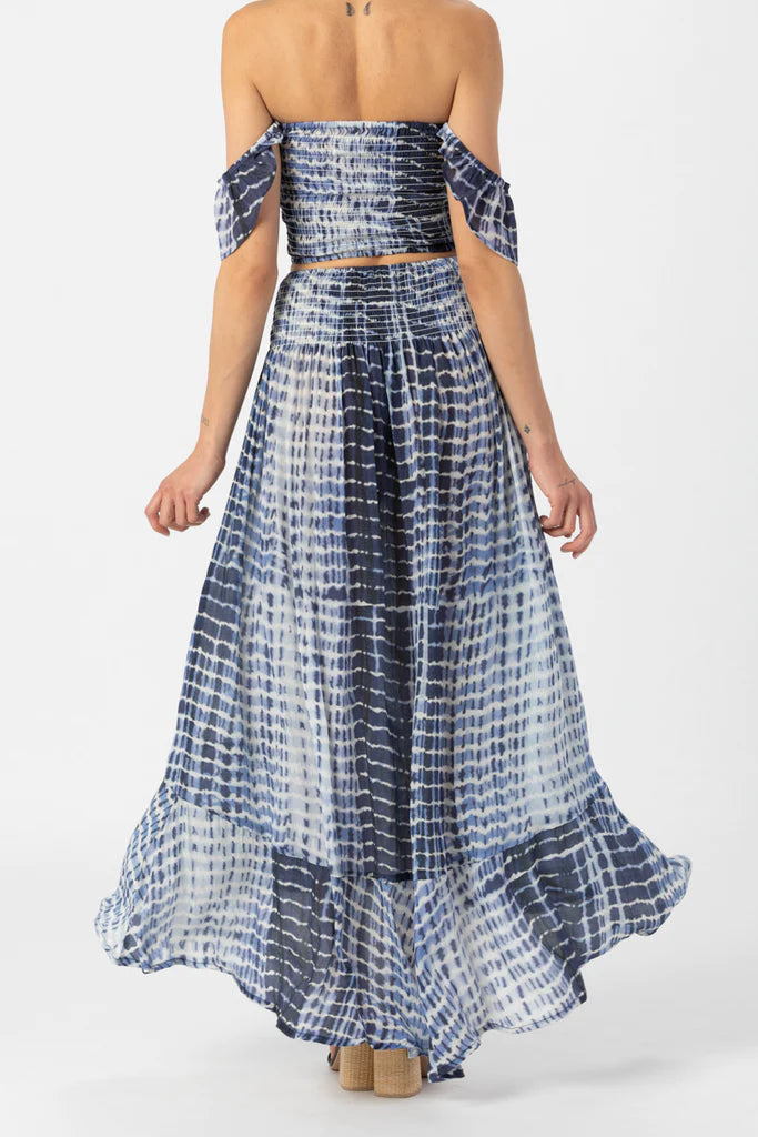 Smocked Tie Dye Crop Top