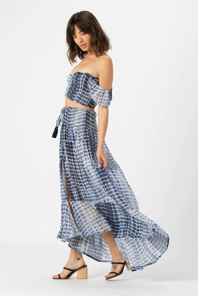 Smocked Tie Dye Crop Top